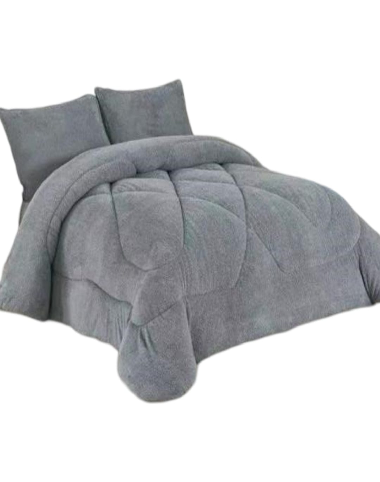 COBERTOR PLUSH GRIS INVIERNO 230X250 CHIPORRO ULTRA CÁLIDO A40 - 2