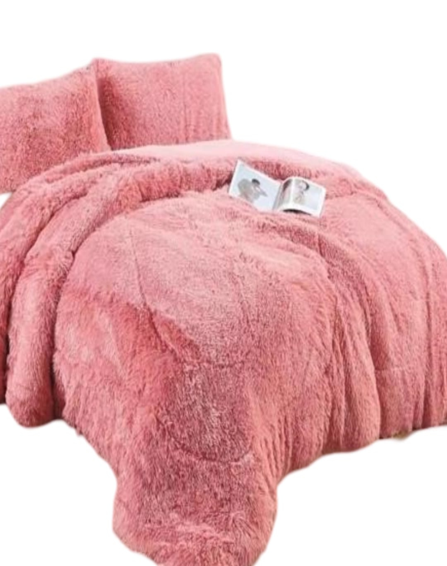 COBERTOR ROSADO INVIERNO 230X250 CHIPORRO PELO LARGO C7 - 1