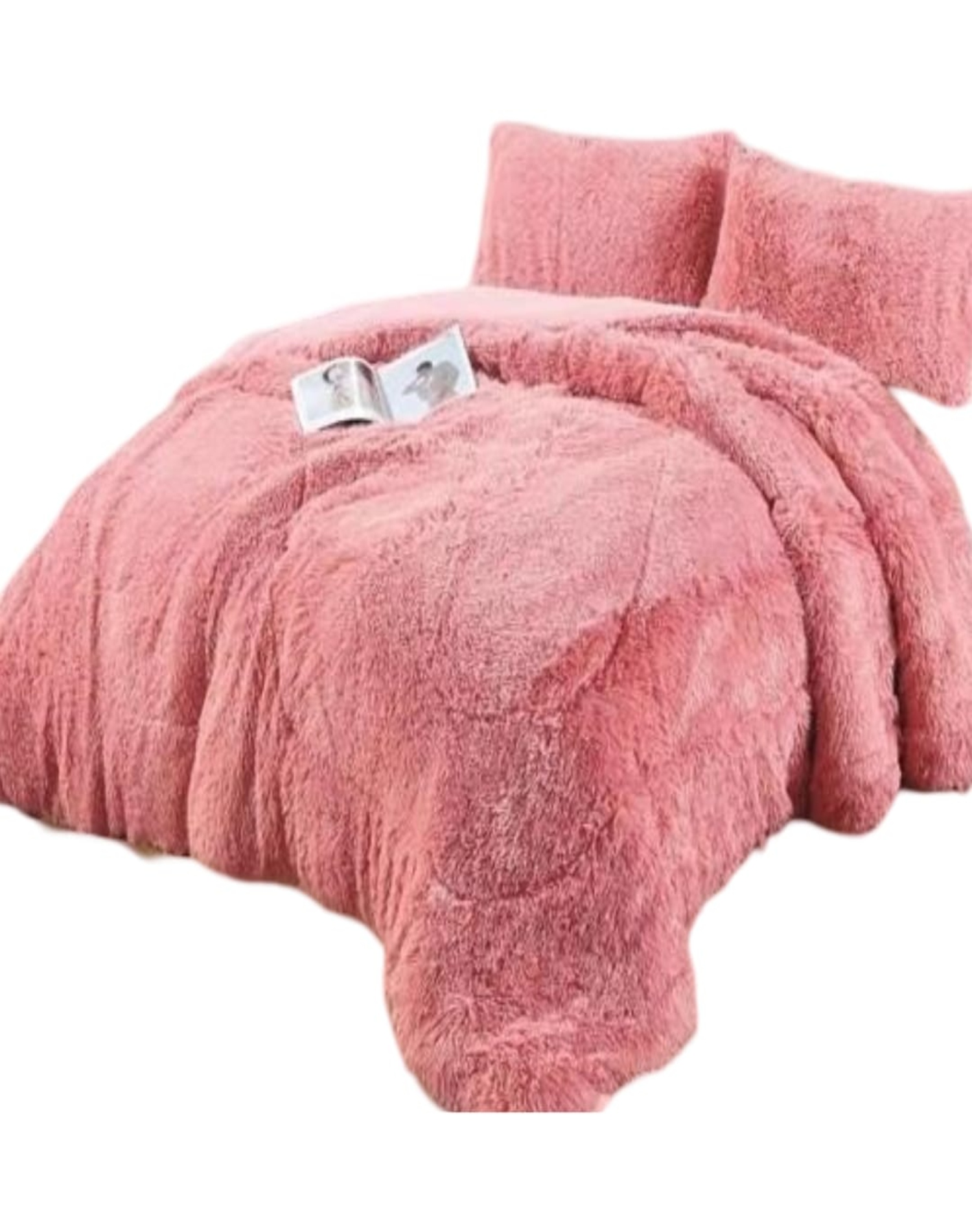 COBERTOR ROSADO INVIERNO 230X250 CHIPORRO PELO LARGO C7 - 2