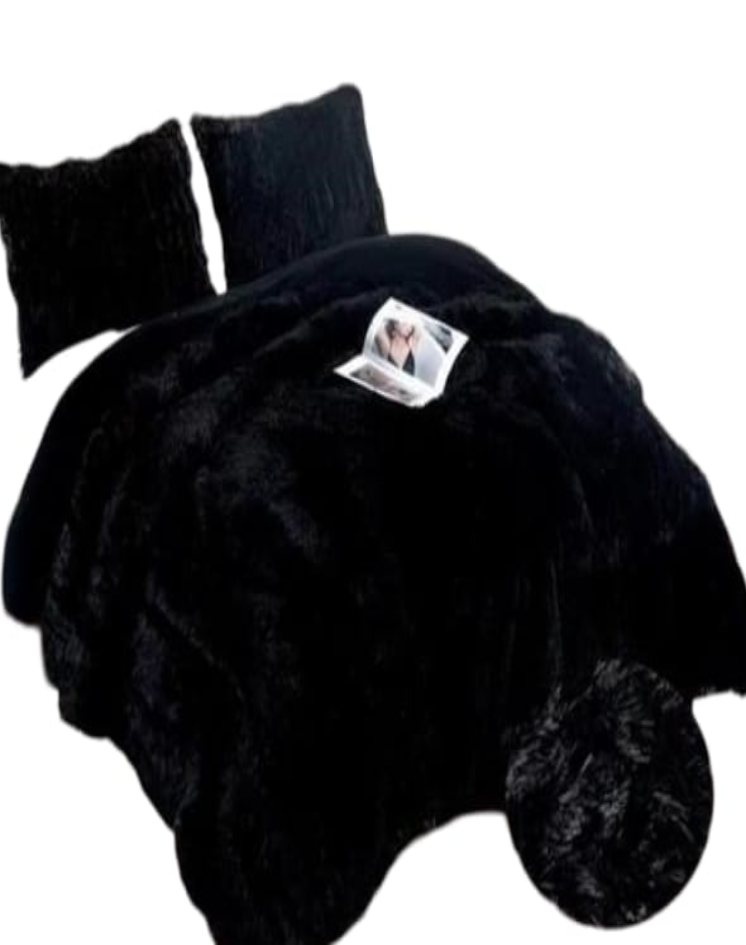 COBERTOR NEGRO INVIERNO 230X250 CHIPORRO PELO LARGO C4 - 1
