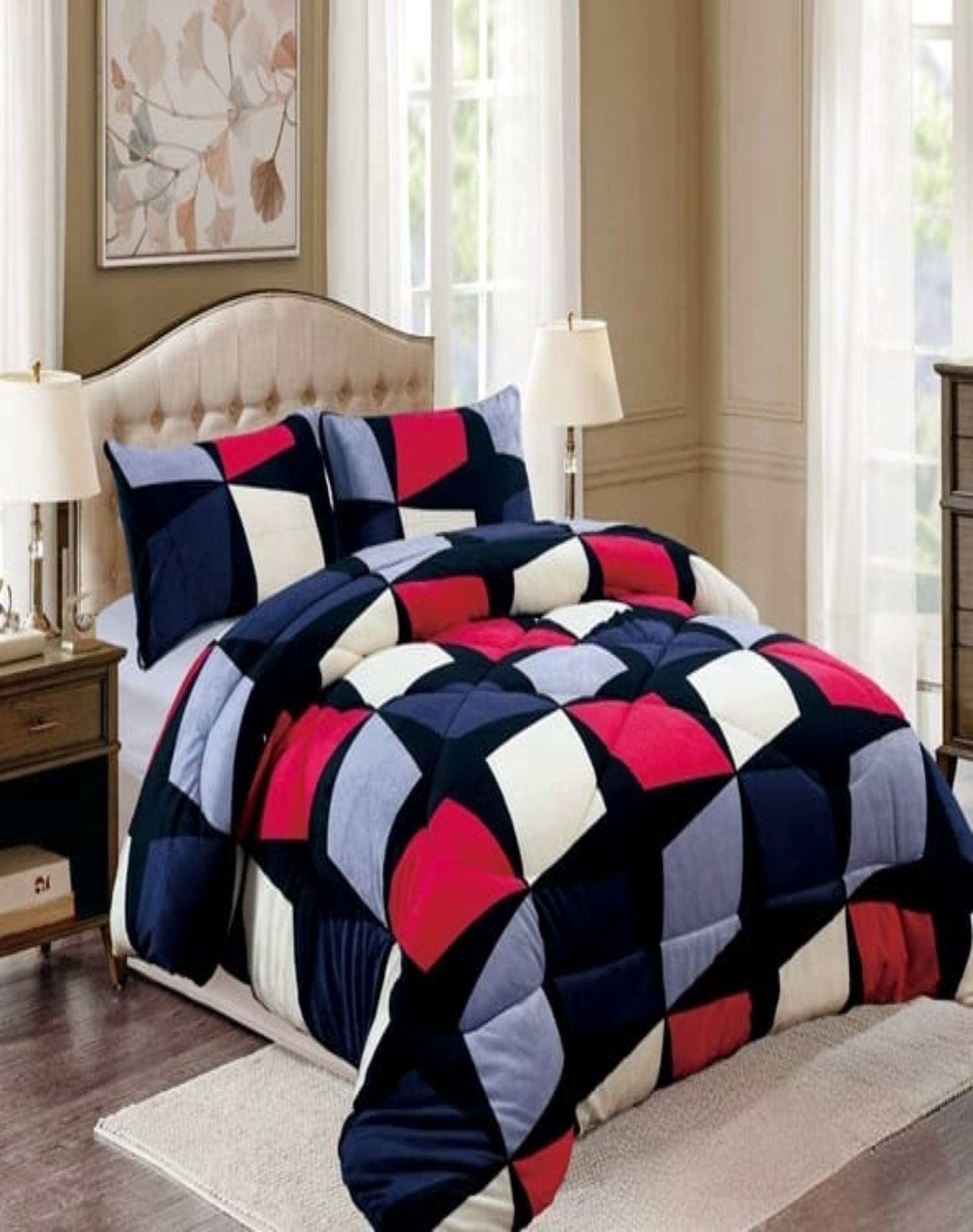 COBERTOR PLUSH MULTICOLOR INVIERNO 230X250 CHIPORRO ULTRA CÁLIDO A13 - 3