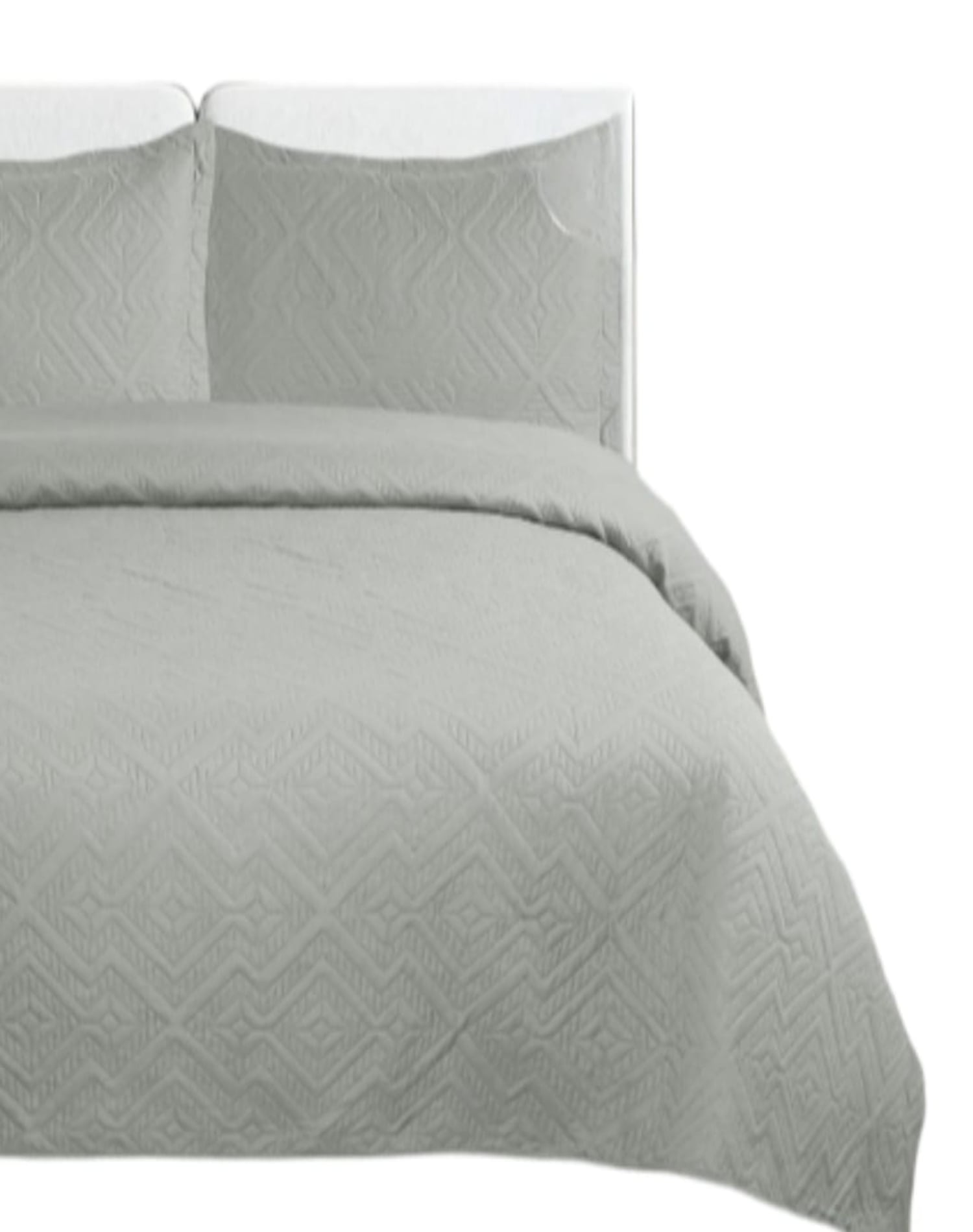 CUBRECAMA 2 PLAZAS GRIS CLARO QUILT VERANO LIGERO E2 - 1