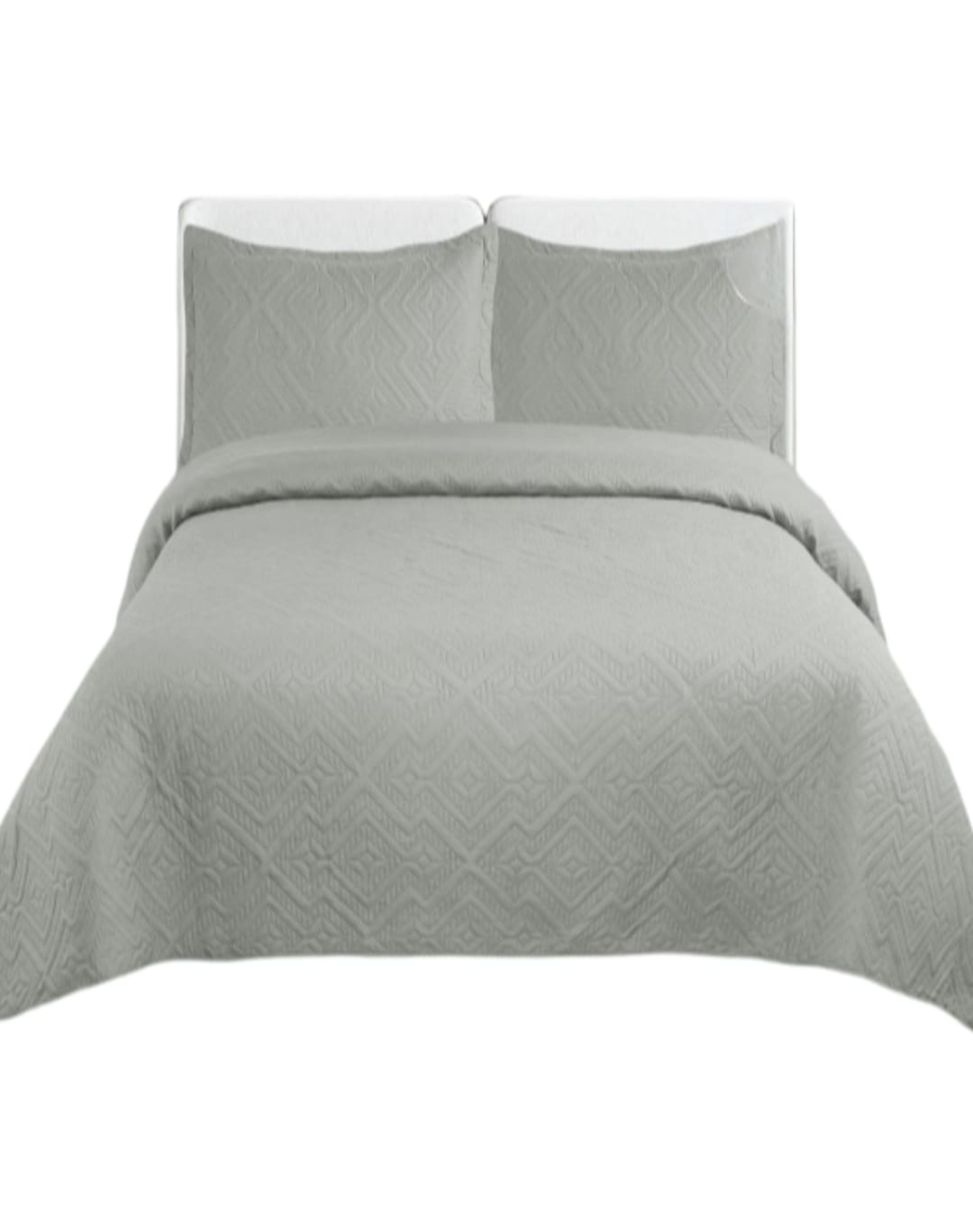 CUBRECAMA 2 PLAZAS GRIS CLARO QUILT VERANO LIGERO E2 - 2