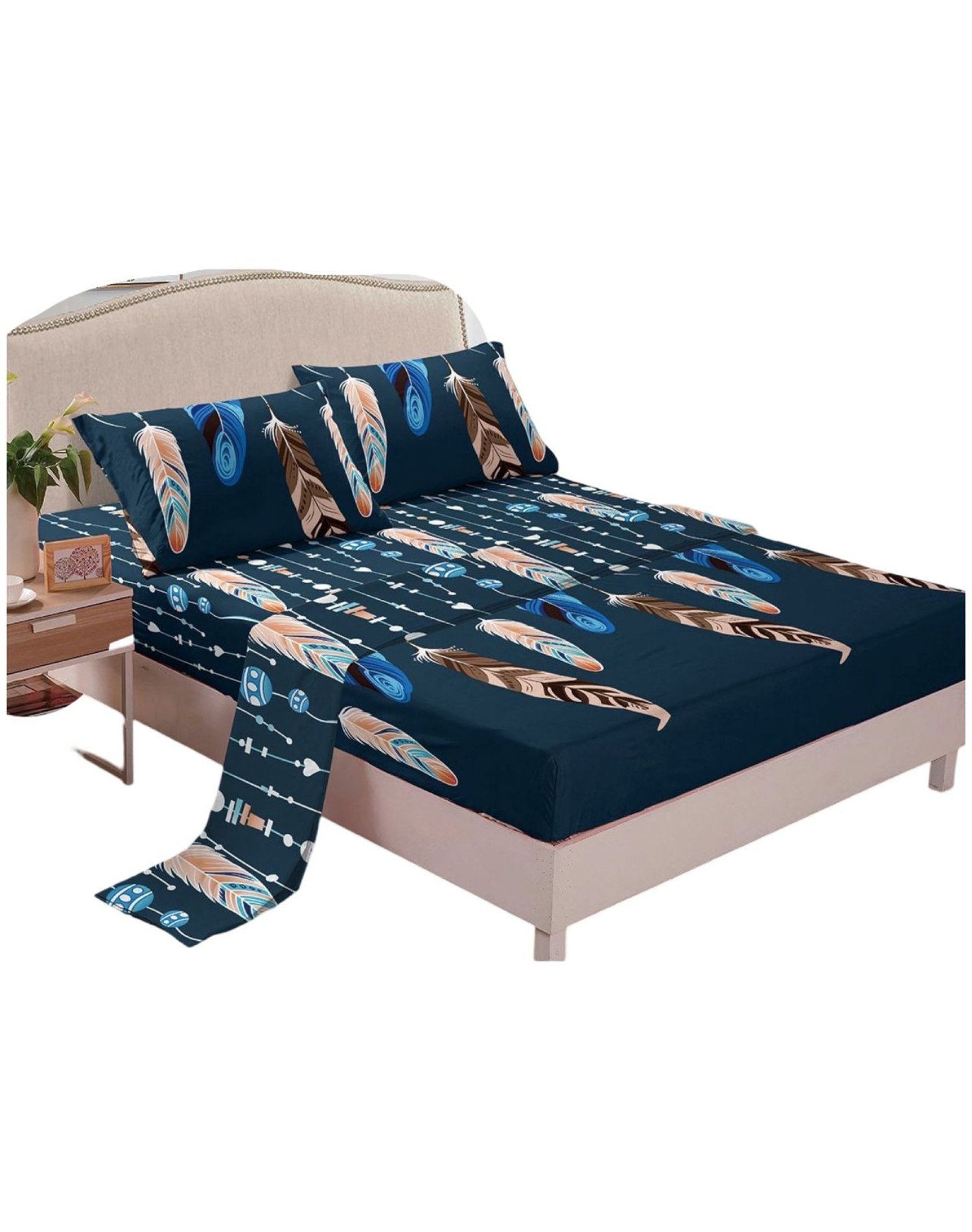 SET SÁBANAS 8O7 KING ALGODÓN MULTICOLOR SUAVES - 1