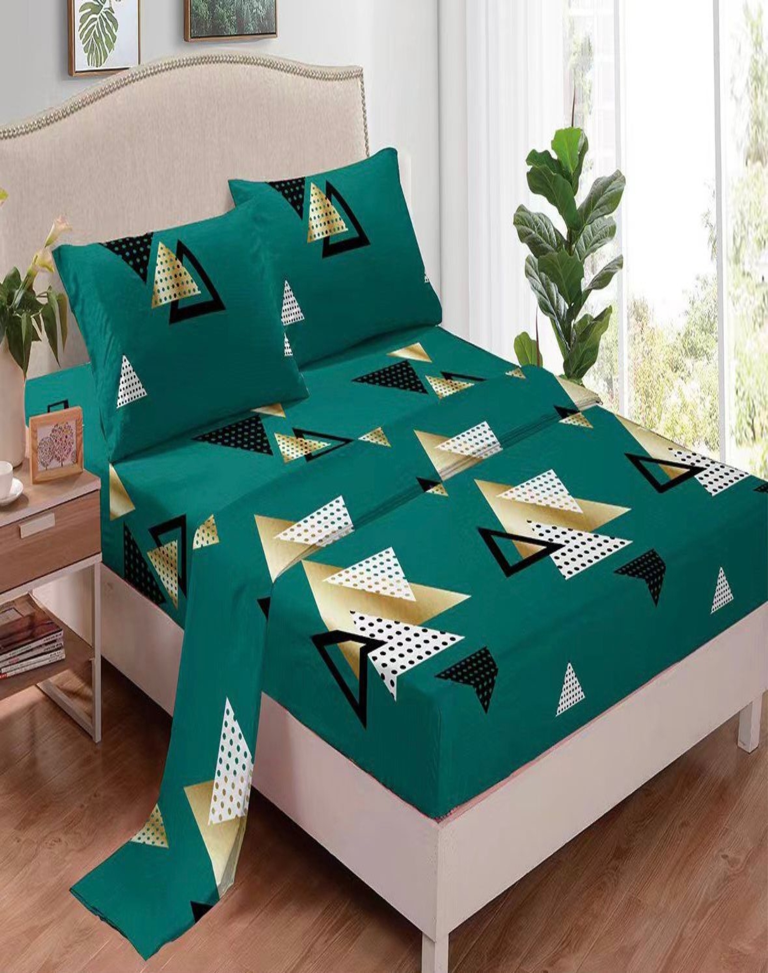 SET SÁBANAS 8O4 1.5 PLAZAS ALGODÓN MULTICOLOR SUAVES - 3