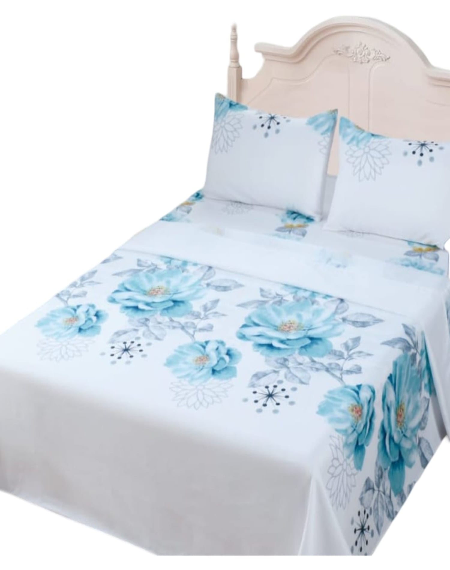 SÁBANAS 8O7 1.5 PLAZAS 144 HILOS ALGODÓN MULTICOLOR SUAVE - 2