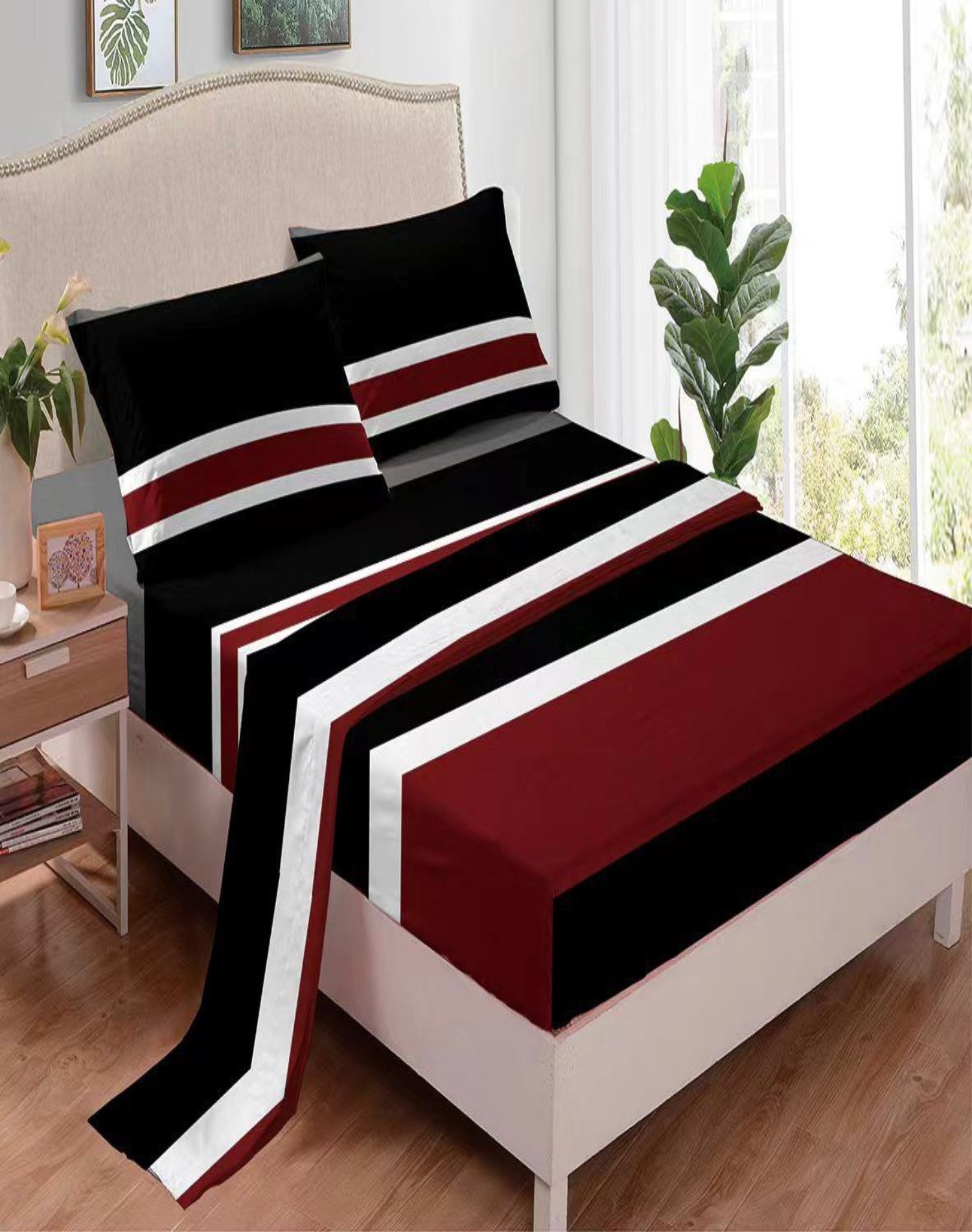 SET SÁBANAS 8O1 KING ALGODÓN MULTICOLOR SUAVES - 3