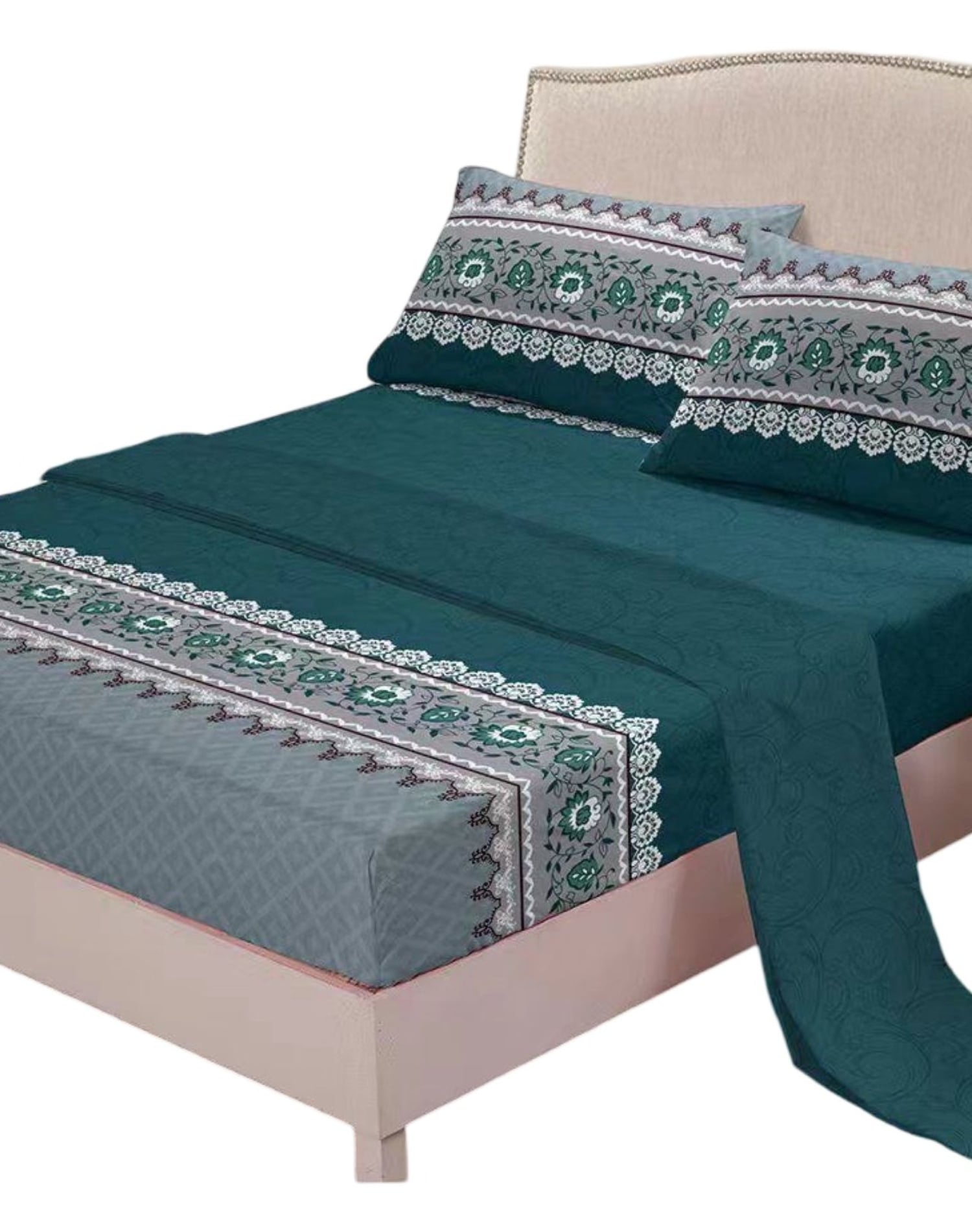 SET SÁBANAS 8O2 KING ALGODÓN MULTICOLOR SUAVES - 2