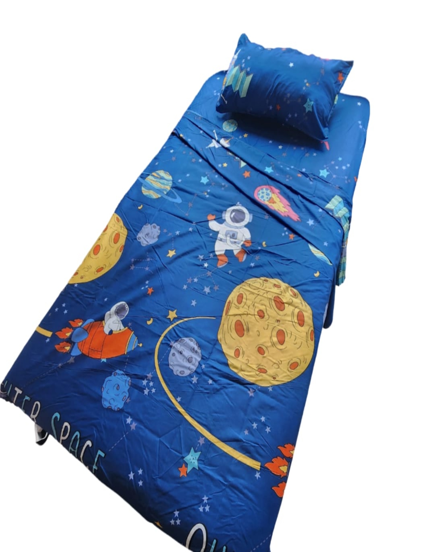 SÁBANAS 8O9 1.5 PLAZAS ALGODÓN MULTICOLOR INFANTIL NIÑO + FUNDA ALMOHADA - 1
