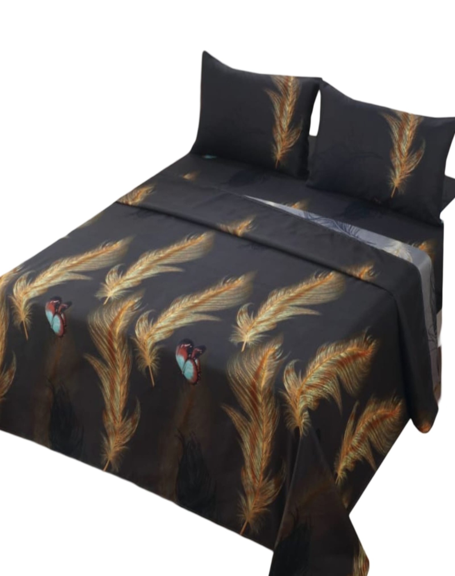 SÁBANAS 8O3 1.5 PLAZAS 144 HILOS ALGODÓN MULTICOLOR SUAVE - 2