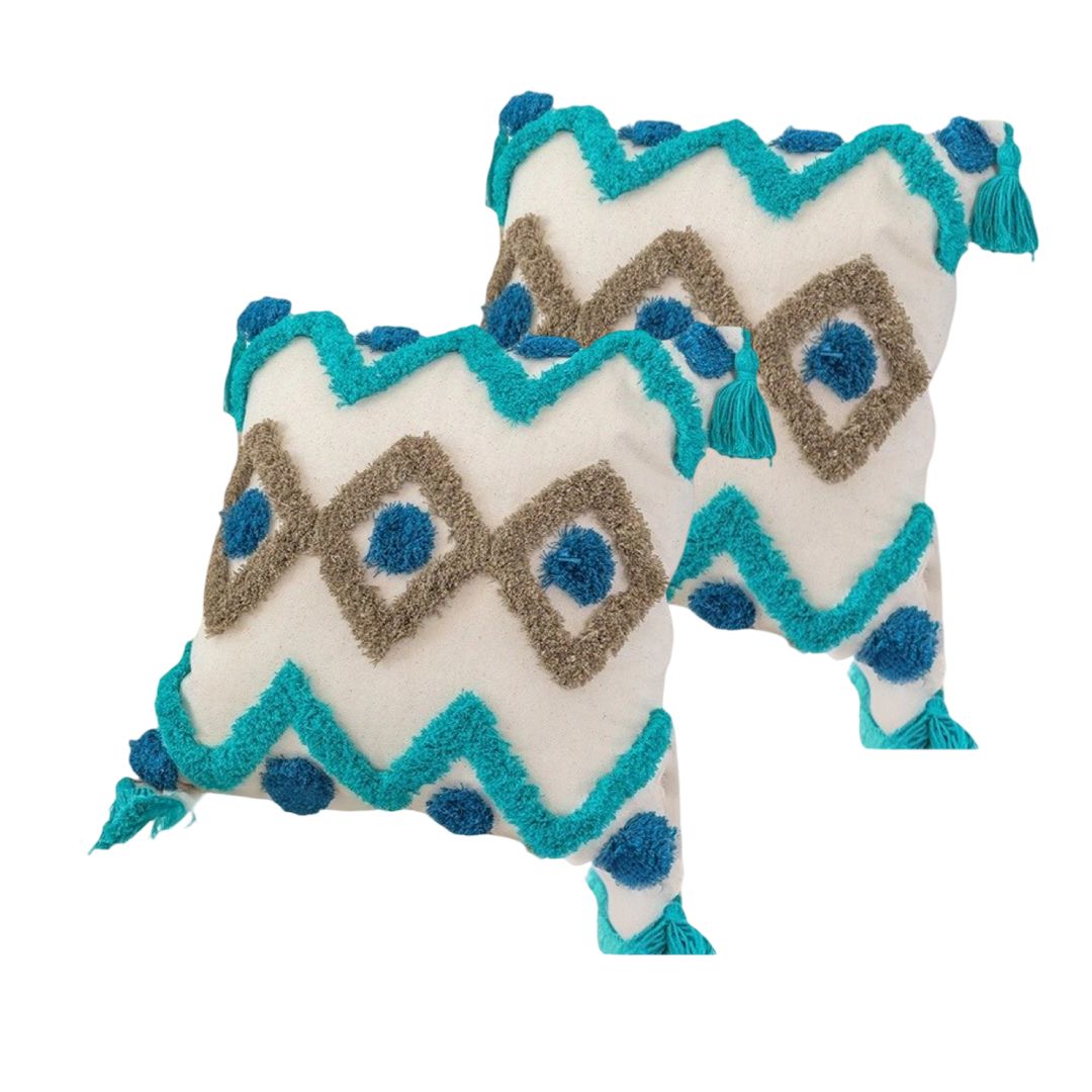 FUNDA COJÍN SET 4 BOHO B9 45 X 45 CM MULTICOLOR - 3