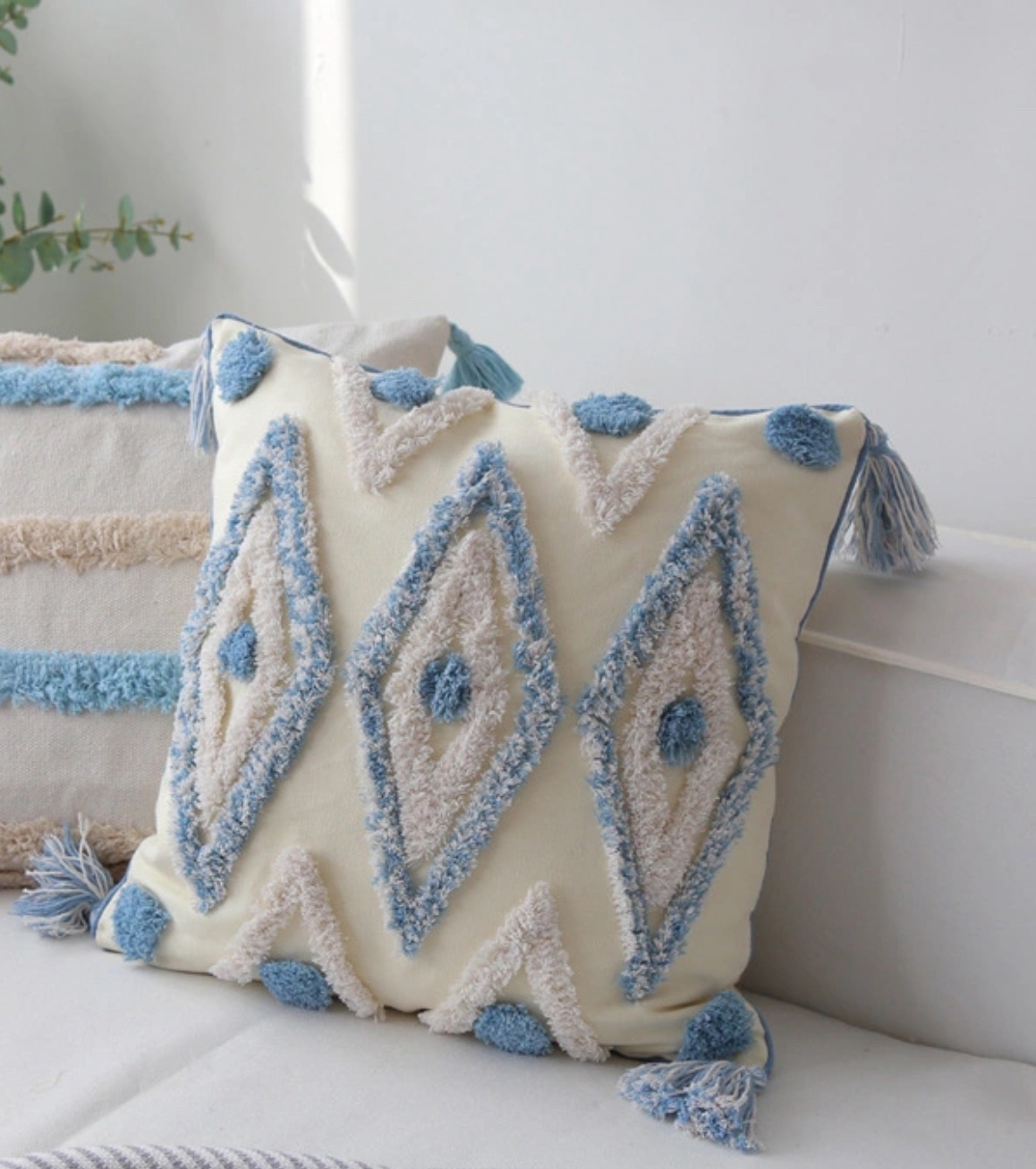 FUNDA COJÍN SET 4 BOHO 45 X 45 CM MULTICOLOR - 1