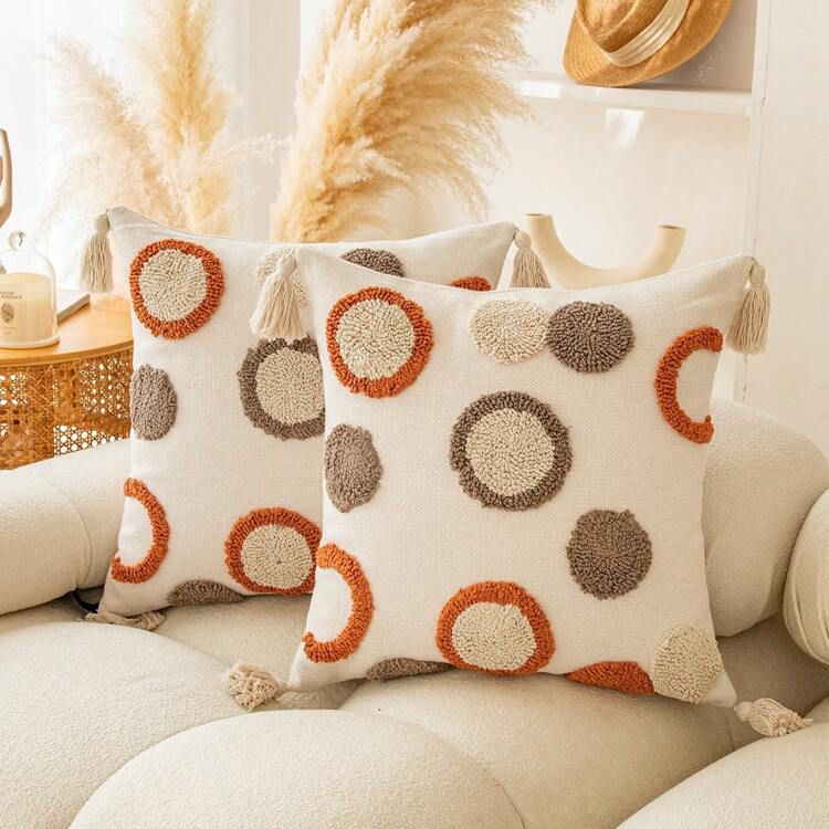 FUNDA COJÍN SET 4 BOHO B6 45 X 45 CM MULTICOLOR - 1