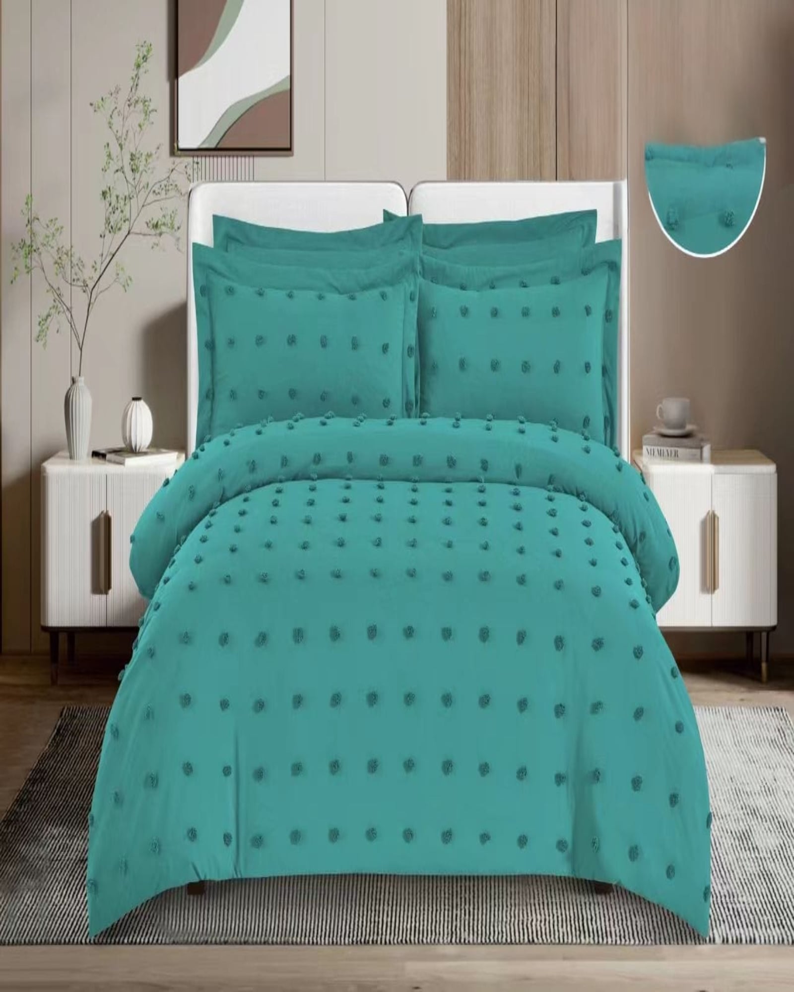 CUBRECAMA MULTICOLOR VERANO SEMI ALGODÓN KING 15O4 - 3