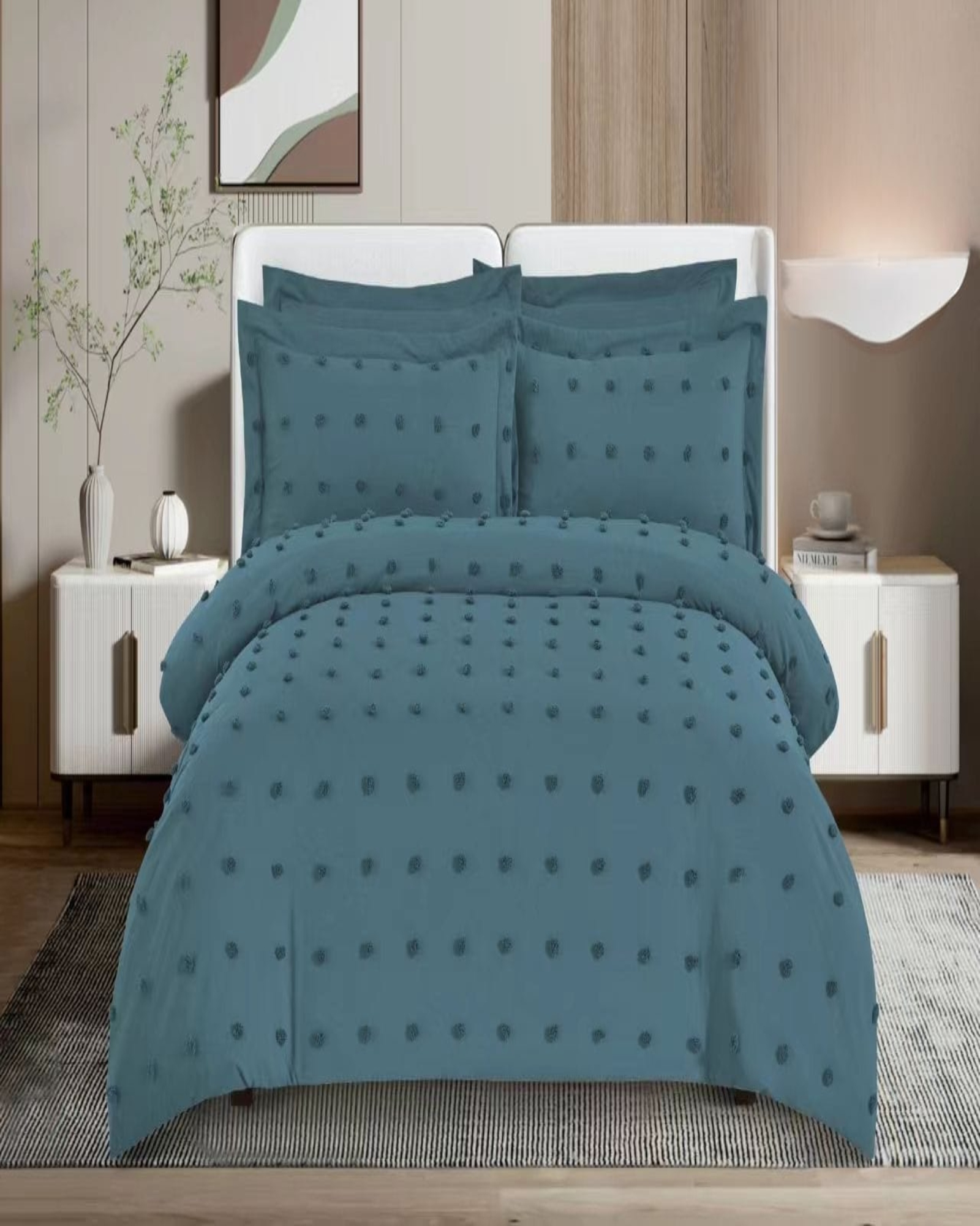 CUBRECAMA MULTICOLOR VERANO SEMI ALGODÓN KING 15O5 - 3