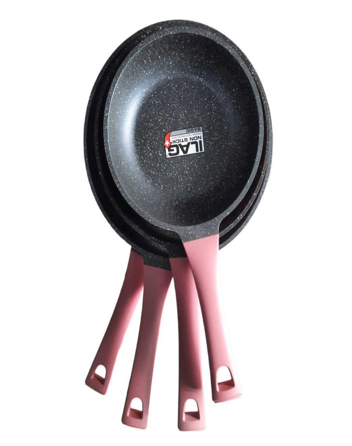 PACK 3 SARTENES ROSA + WOK ANTIADHERENTE - 2