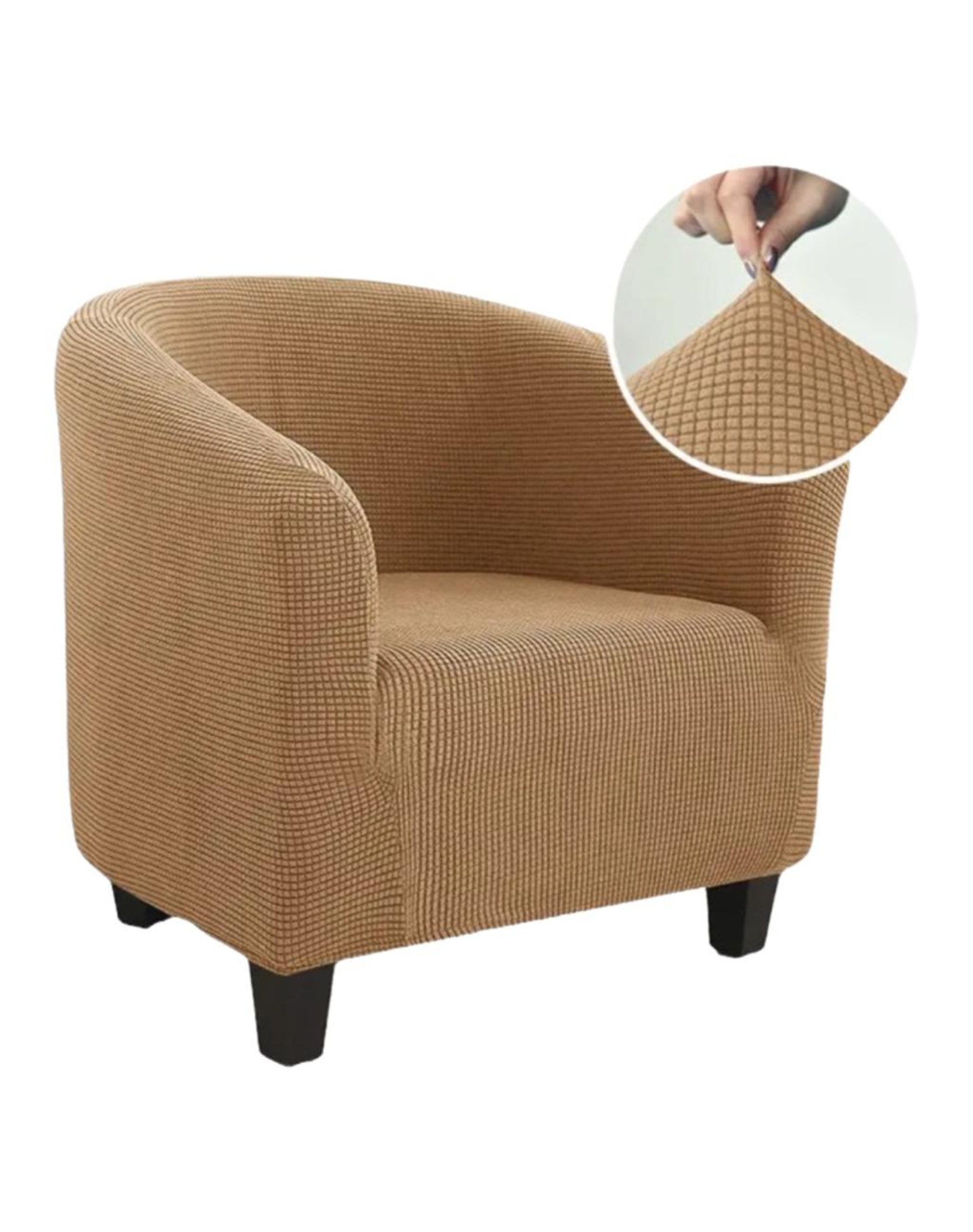 FUNDA POLTRONA SOFÁ TEXTURIZADA AJUSTABLE 8N2 BEIGE - 1