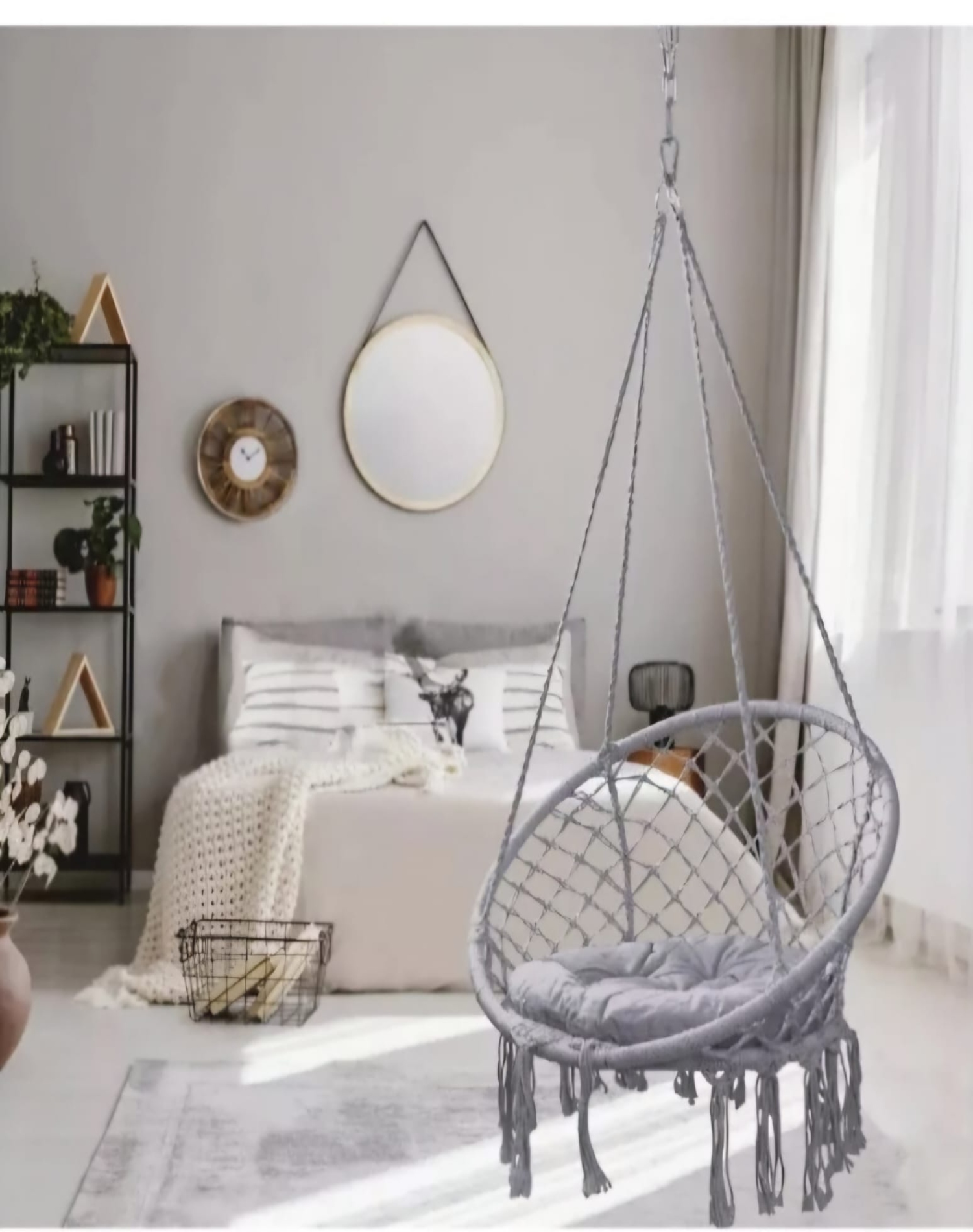 SILLA HAMACA COLGANTE REFORZADA PARA INTERIOR Y EXTERIOR 9N3 - 2