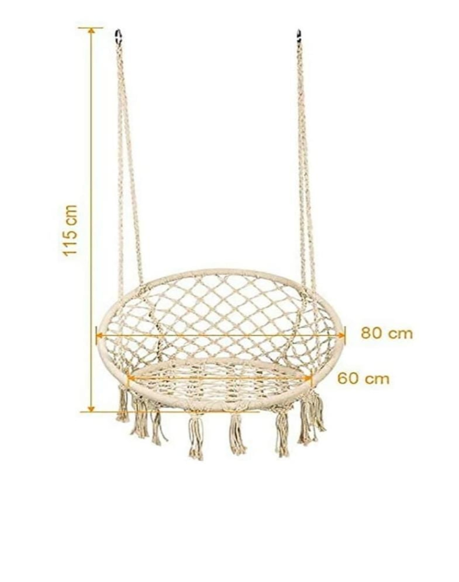 SILLA HAMACA COLGANTE REFORZADA PARA INTERIOR Y EXTERIOR 9N3 - 3