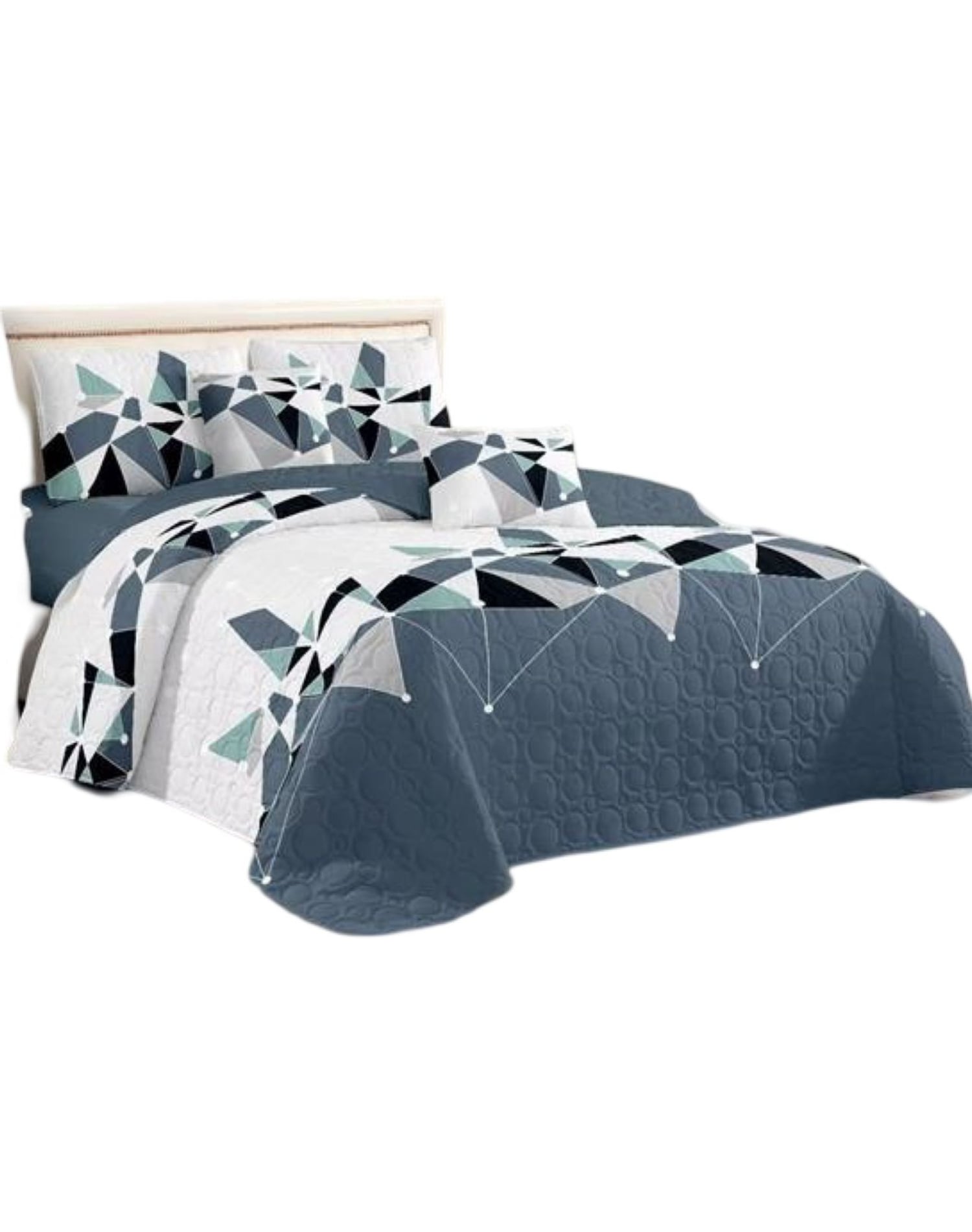 CUBRECAMA MULTICOLOR QUILT PLAZA Y MEDIA VERANO FRESCO 11N25 - 1