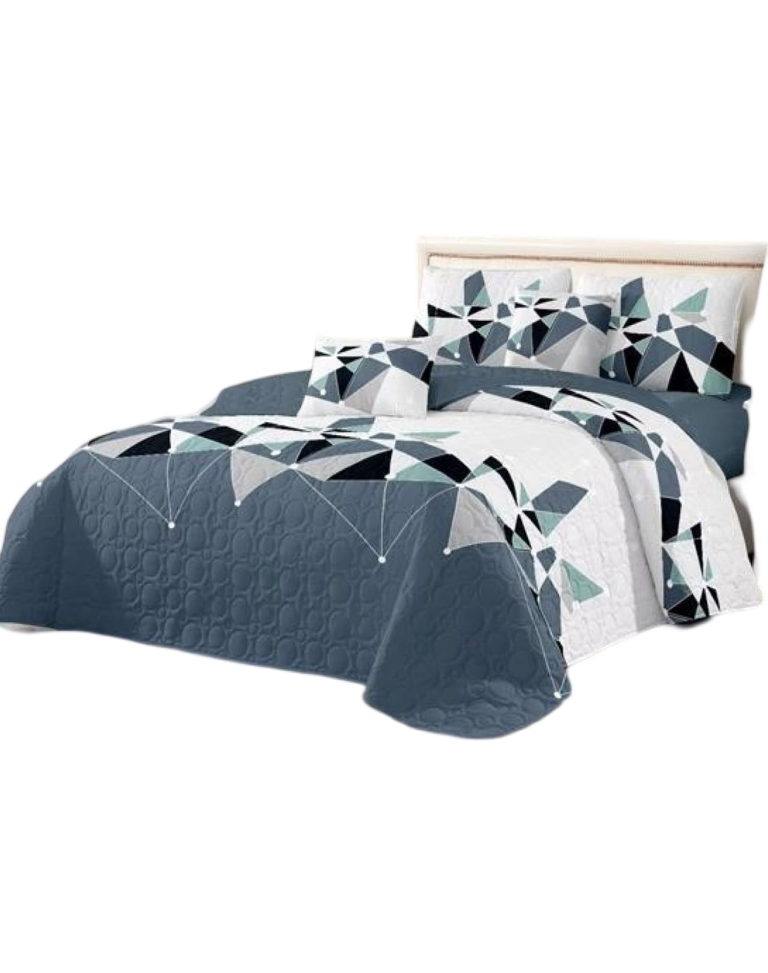 CUBRECAMA MULTICOLOR QUILT PLAZA Y MEDIA VERANO FRESCO 11N25 - 2