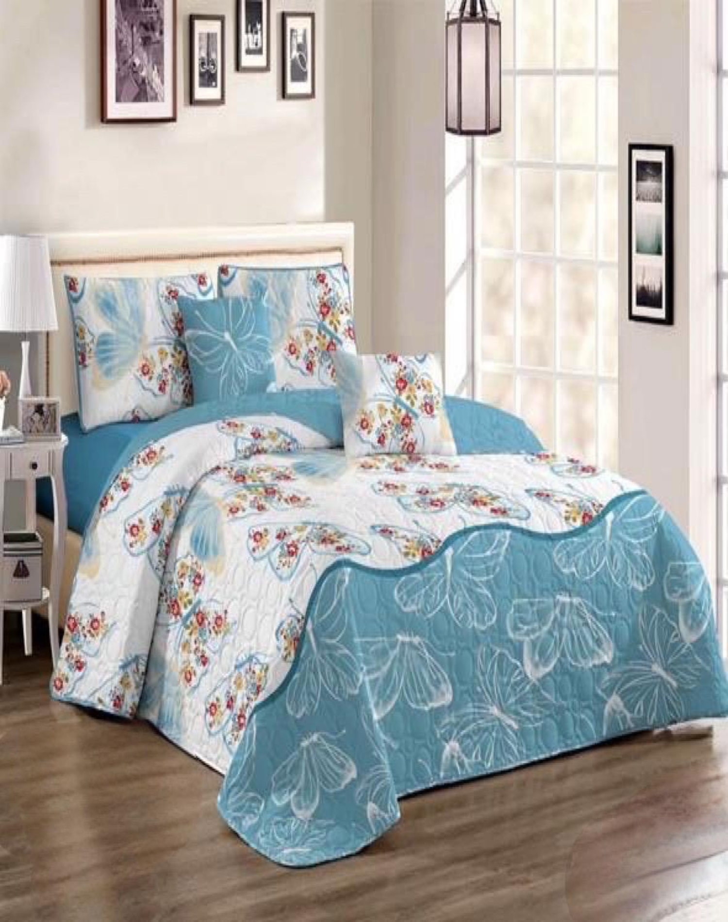 CUBRECAMA MULTICOLOR QUILT 2 PLAZAS+2 FUNDAS VERANO FRESCO 13N07 - 3