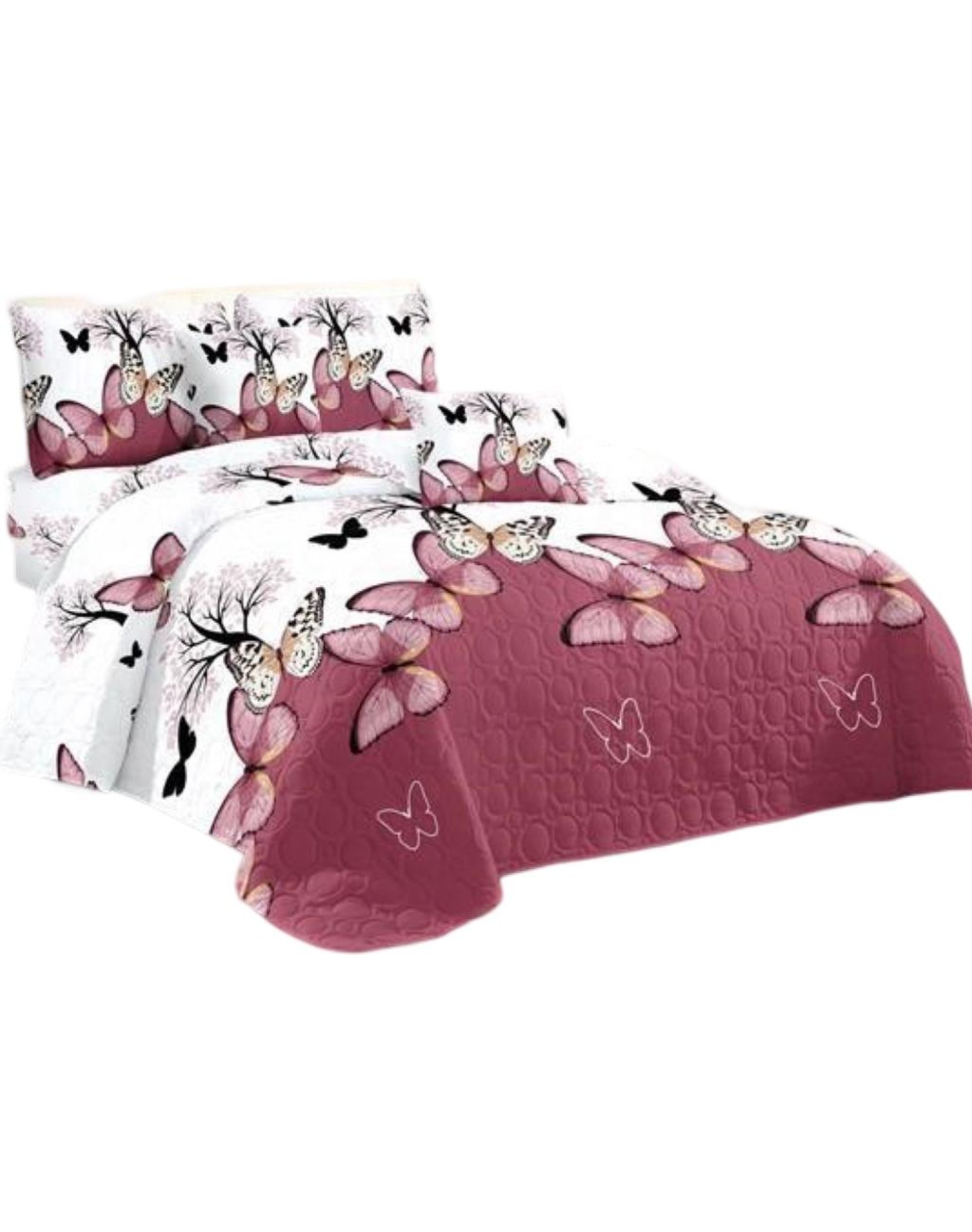 CUBRECAMA MULTICOLOR QUILT 2 PLAZAS+2 FUNDAS VERANO FRESCO 13N05 - 1