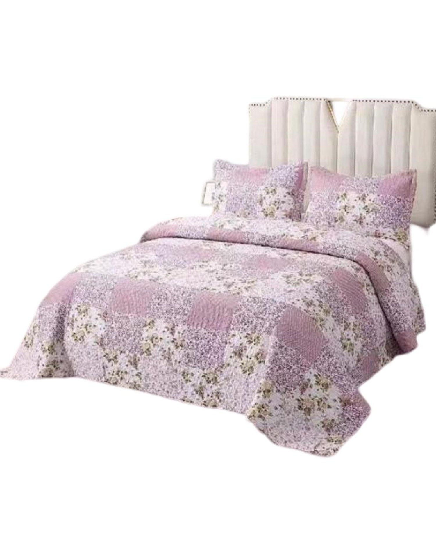 CUBRECAMA MULTICOLOR QUILT 2 PLAZAS+2 FUNDAS VERANO FRESCO 13N58 - 1