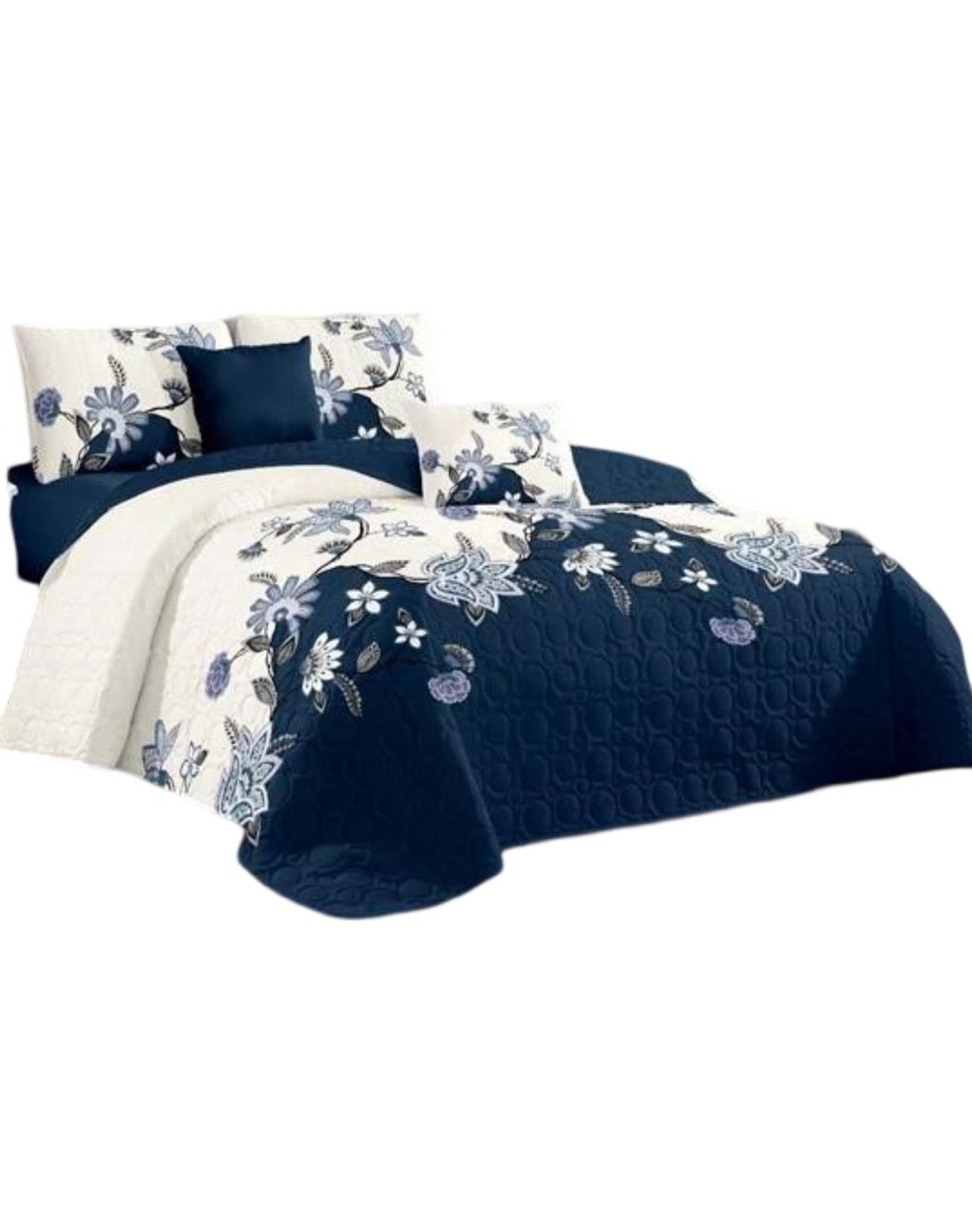 CUBRECAMA MULTICOLOR QUILT 2 PLAZAS+2 FUNDAS VERANO FRESCO 13N69 - 1