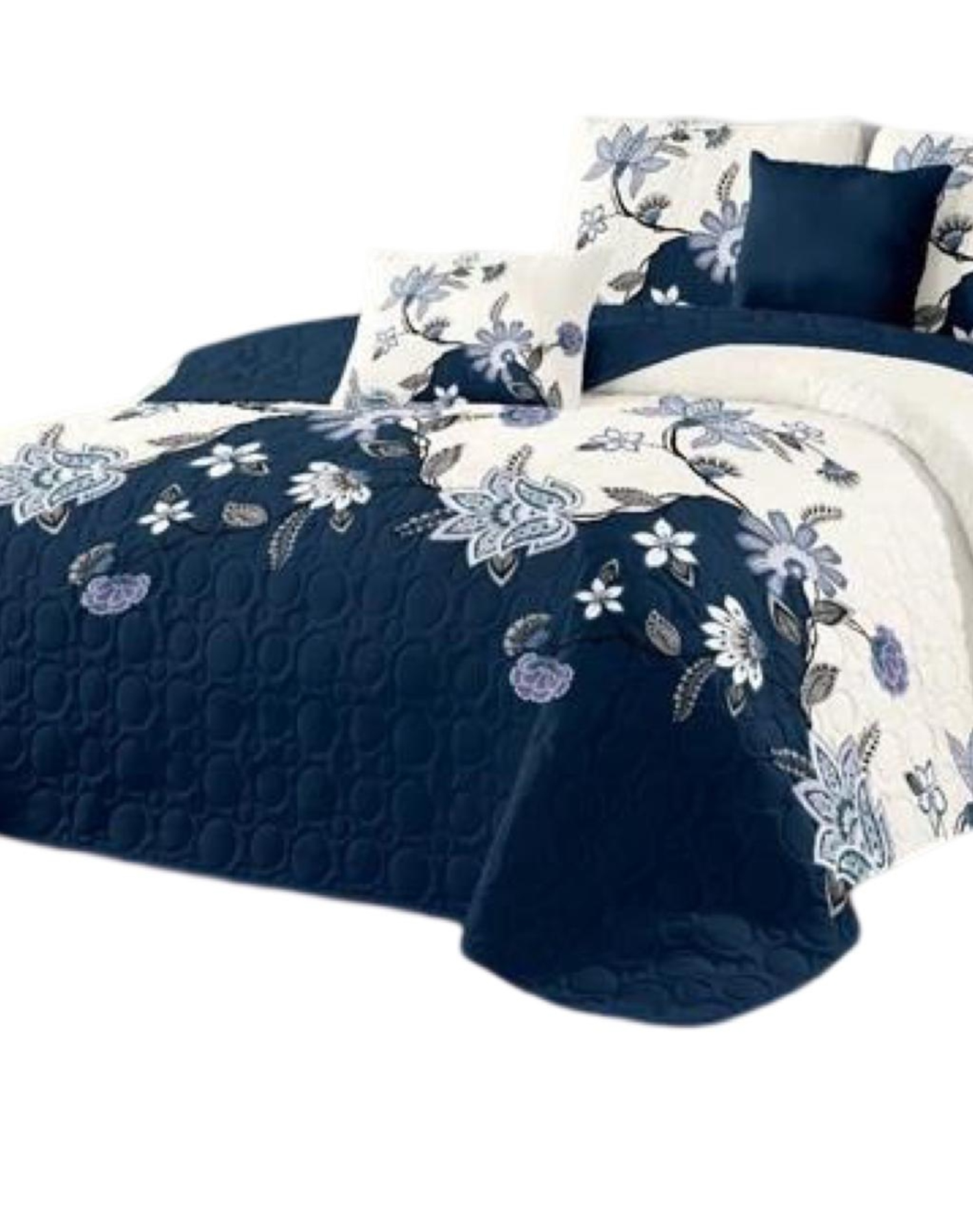 CUBRECAMA MULTICOLOR QUILT 2 PLAZAS+2 FUNDAS VERANO FRESCO 13N69 - 2