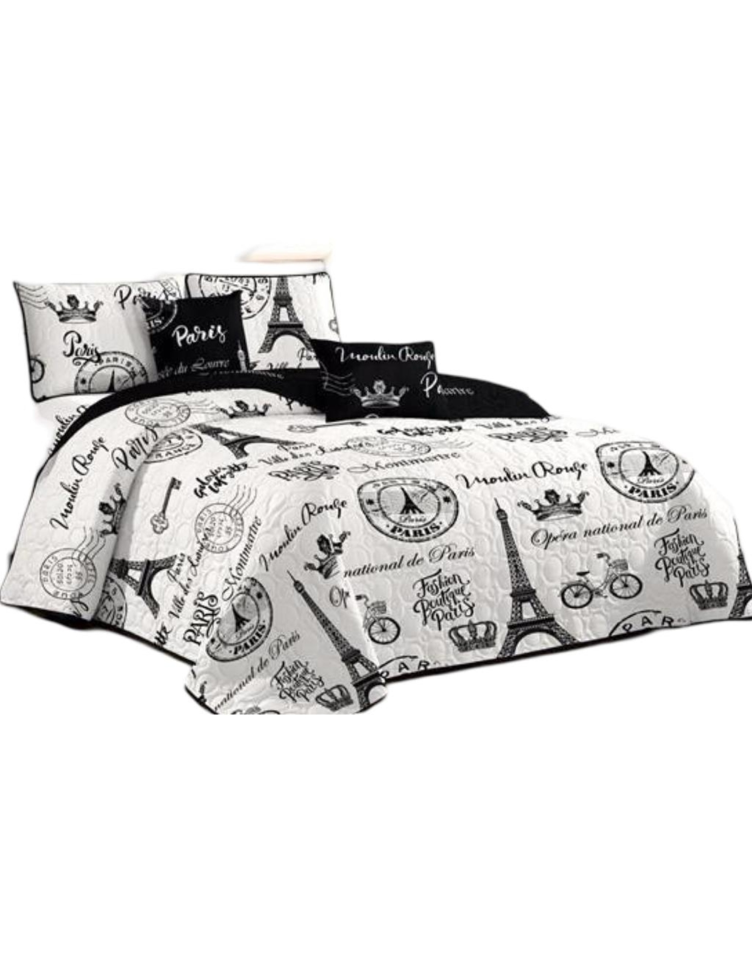 CUBRECAMA MULTICOLOR QUILT 2 PLAZAS+2 FUNDAS VERANO FRESCO 13N33 - 1