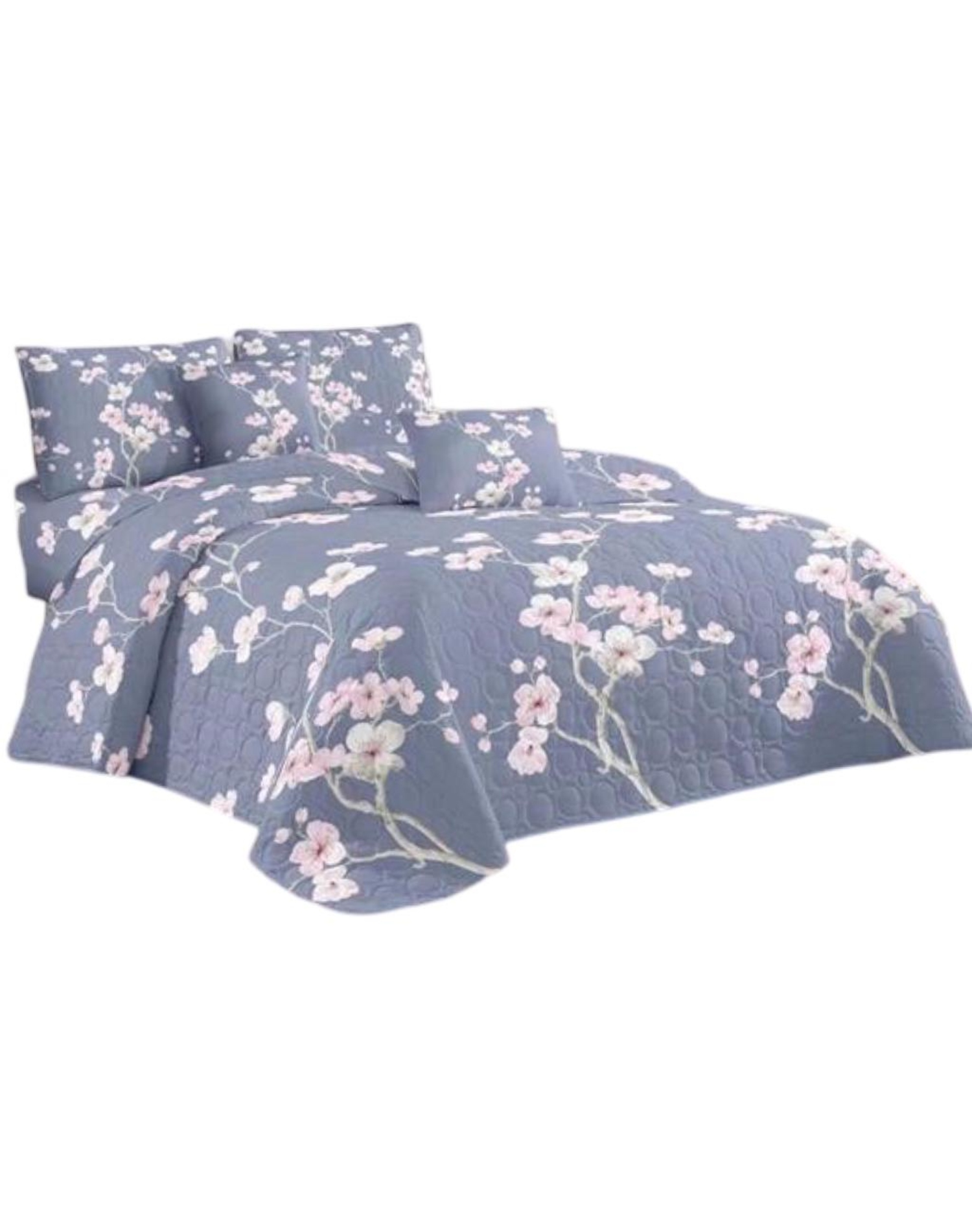 CUBRECAMA MULTICOLOR QUILT 2 PLAZAS+2 FUNDAS VERANO FRESCO 13N68 - 1