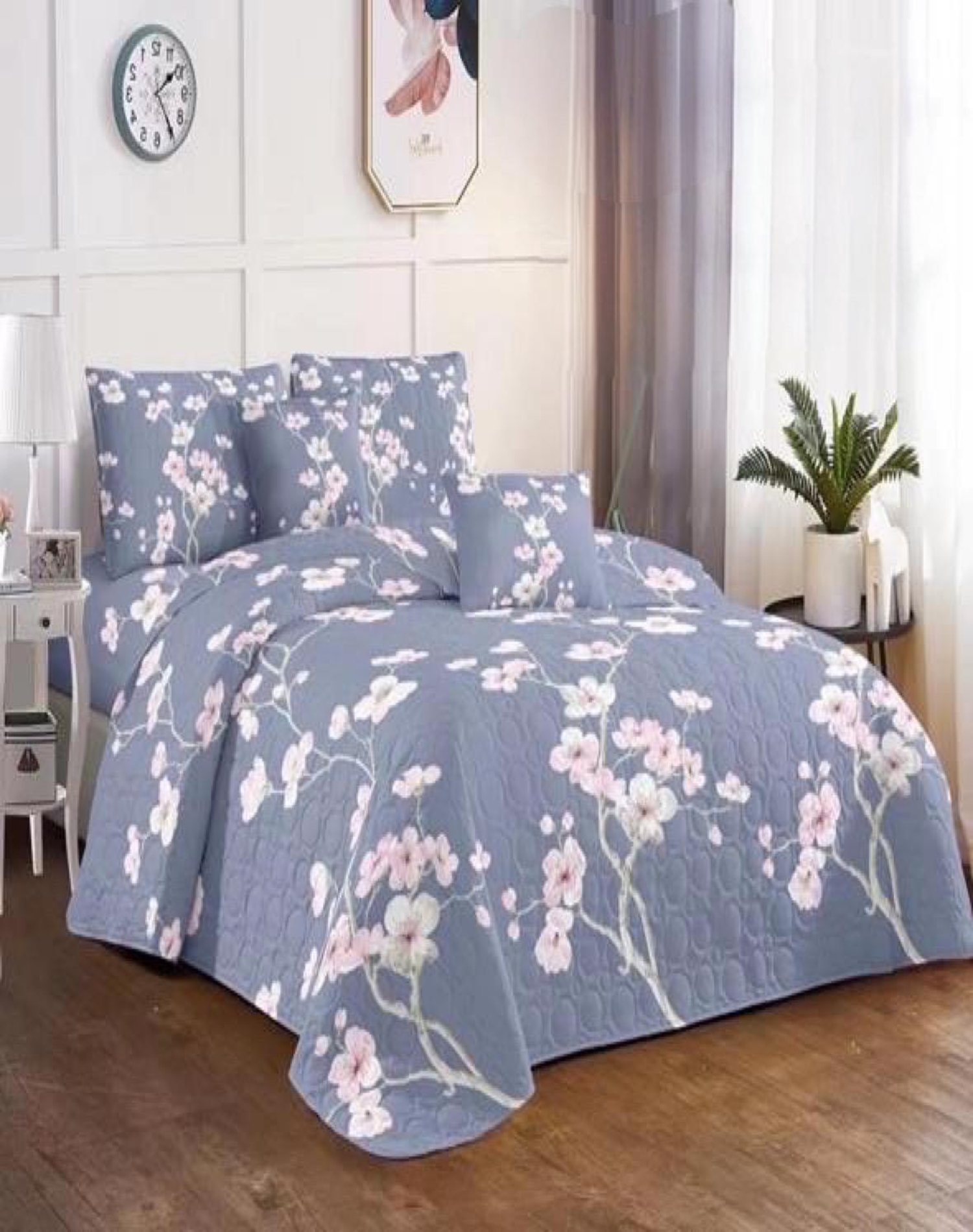 CUBRECAMA MULTICOLOR QUILT 2 PLAZAS+2 FUNDAS VERANO FRESCO 13N68 - 3