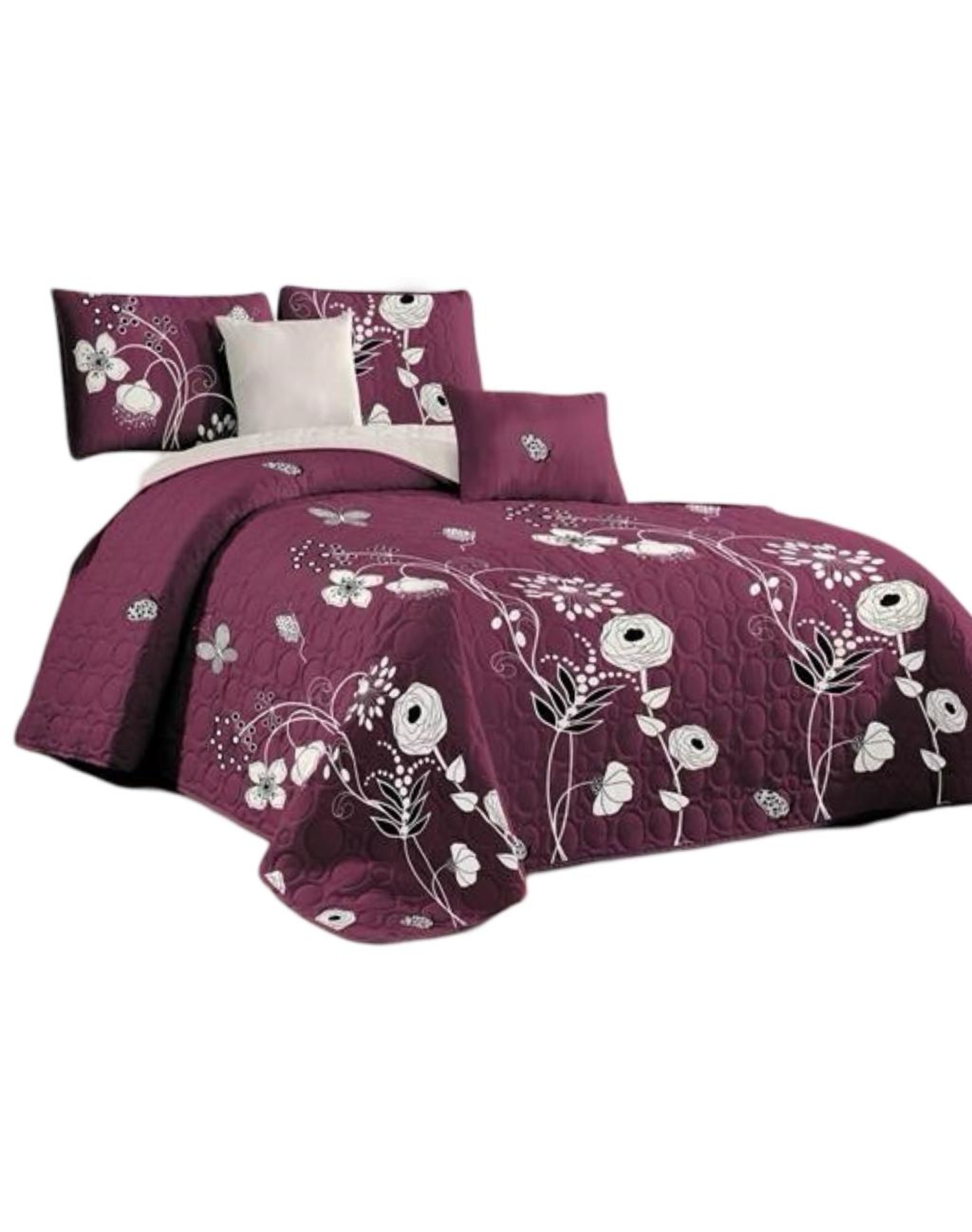 CUBRECAMA MULTICOLOR QUILT 2 PLAZAS+2 FUNDAS VERANO FRESCO 13N14 - 1
