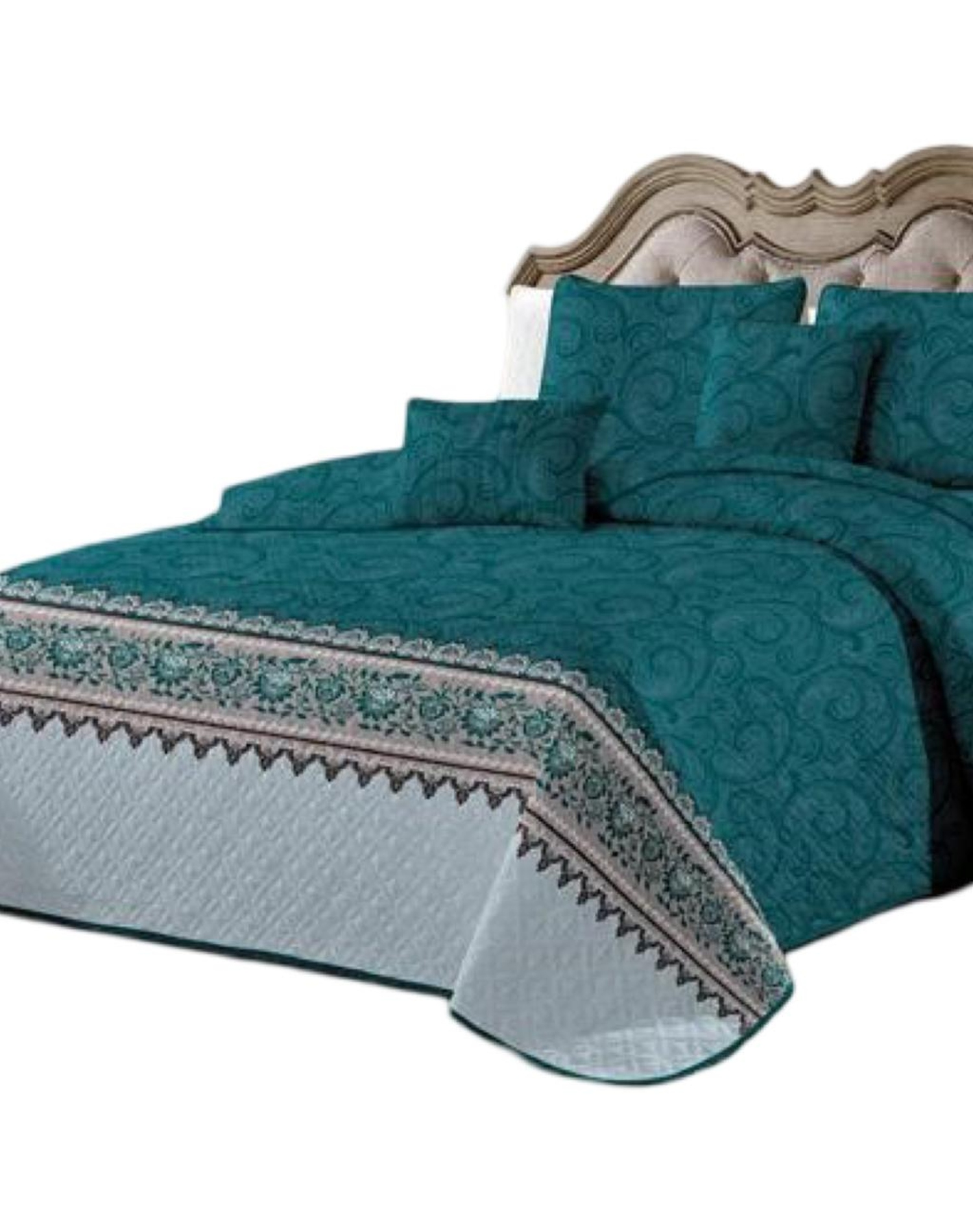 CUBRECAMA MULTICOLOR QUILT 2 PLAZAS+2 FUNDAS VERANO FRESCO 13N34 - 2
