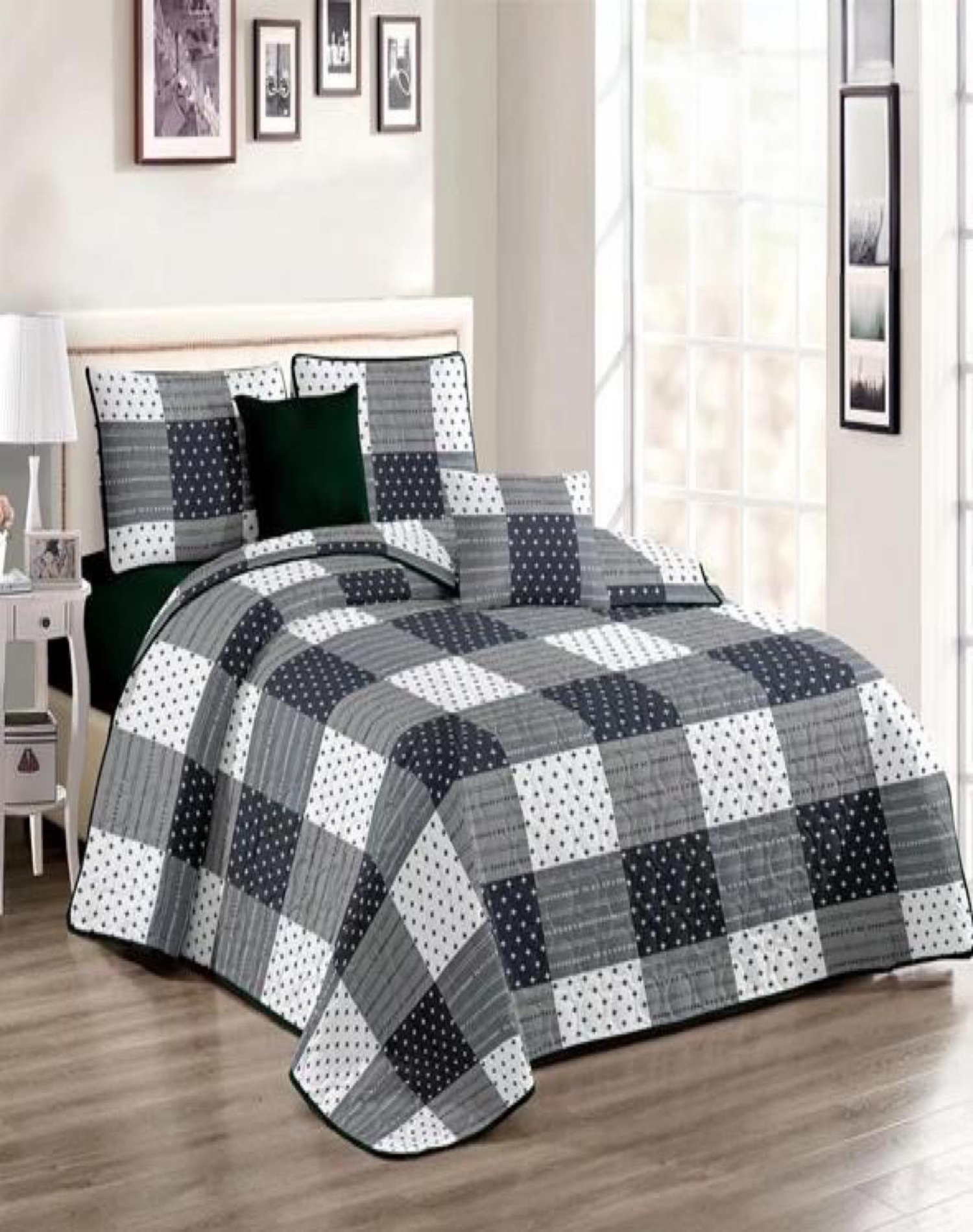 CUBRECAMA MULTICOLOR QUILT 2 PLAZAS+2 FUNDAS VERANO FRESCO 13N06 - 3