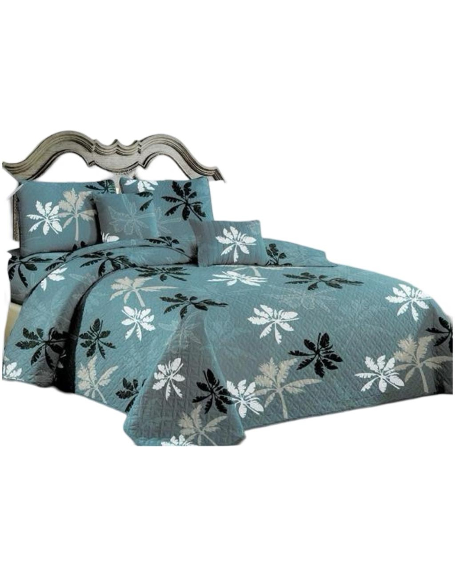 CUBRECAMA MULTICOLOR QUILT 2 PLAZAS+2 FUNDAS VERANO FRESCO 13N73 - 1