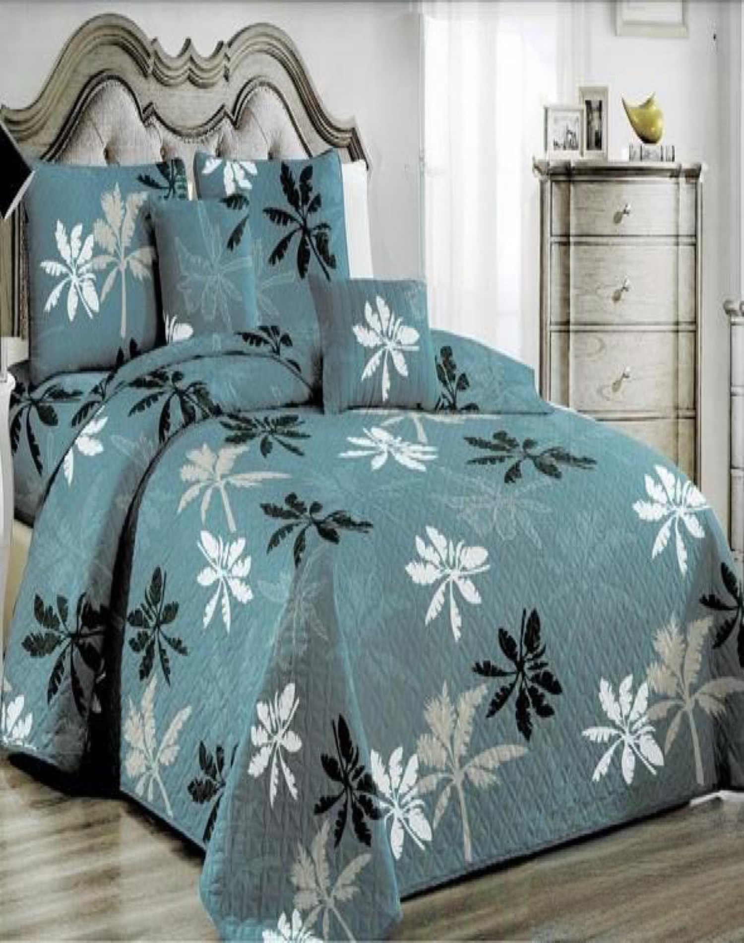 CUBRECAMA MULTICOLOR QUILT 2 PLAZAS+2 FUNDAS VERANO FRESCO 13N73 - 3