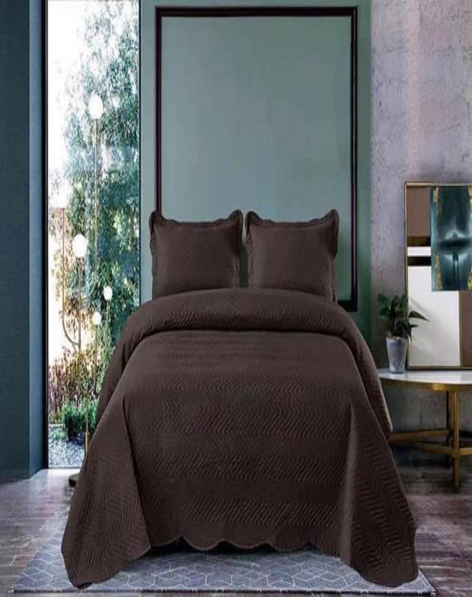 CUBRECAMA CAFE QUILT 2 PLAZAS+2 FUNDAS VERANO 13N04 - 3