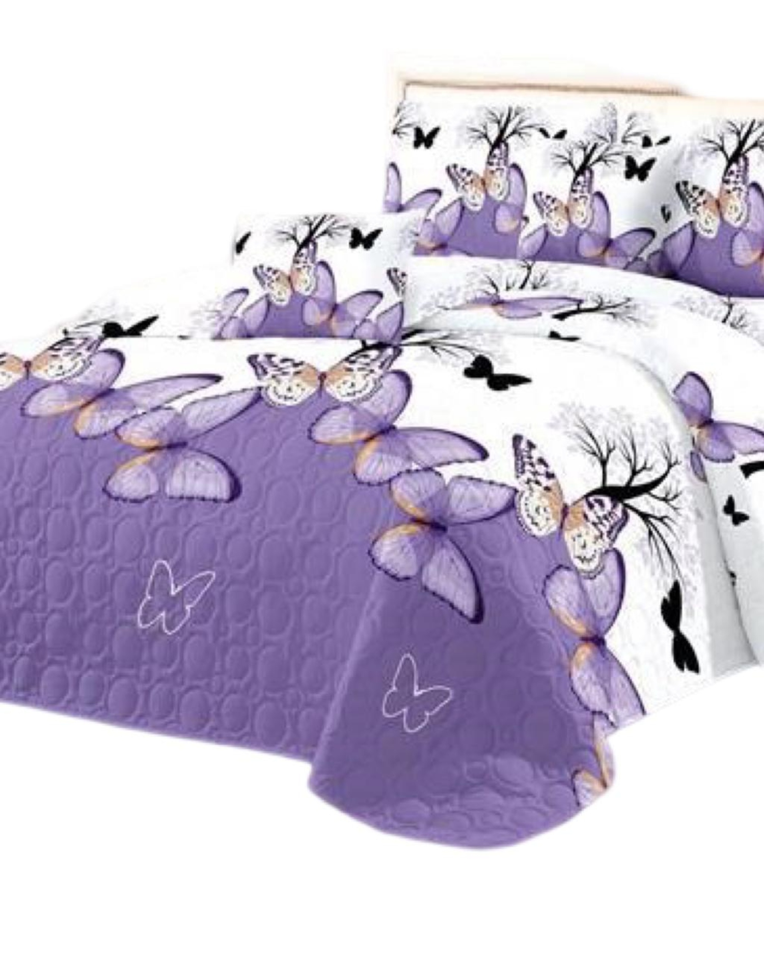 CUBRECAMA MULTICOLOR QUILT 2 PLAZAS+2 FUNDAS VERANO FRESCO 13N66 - 2