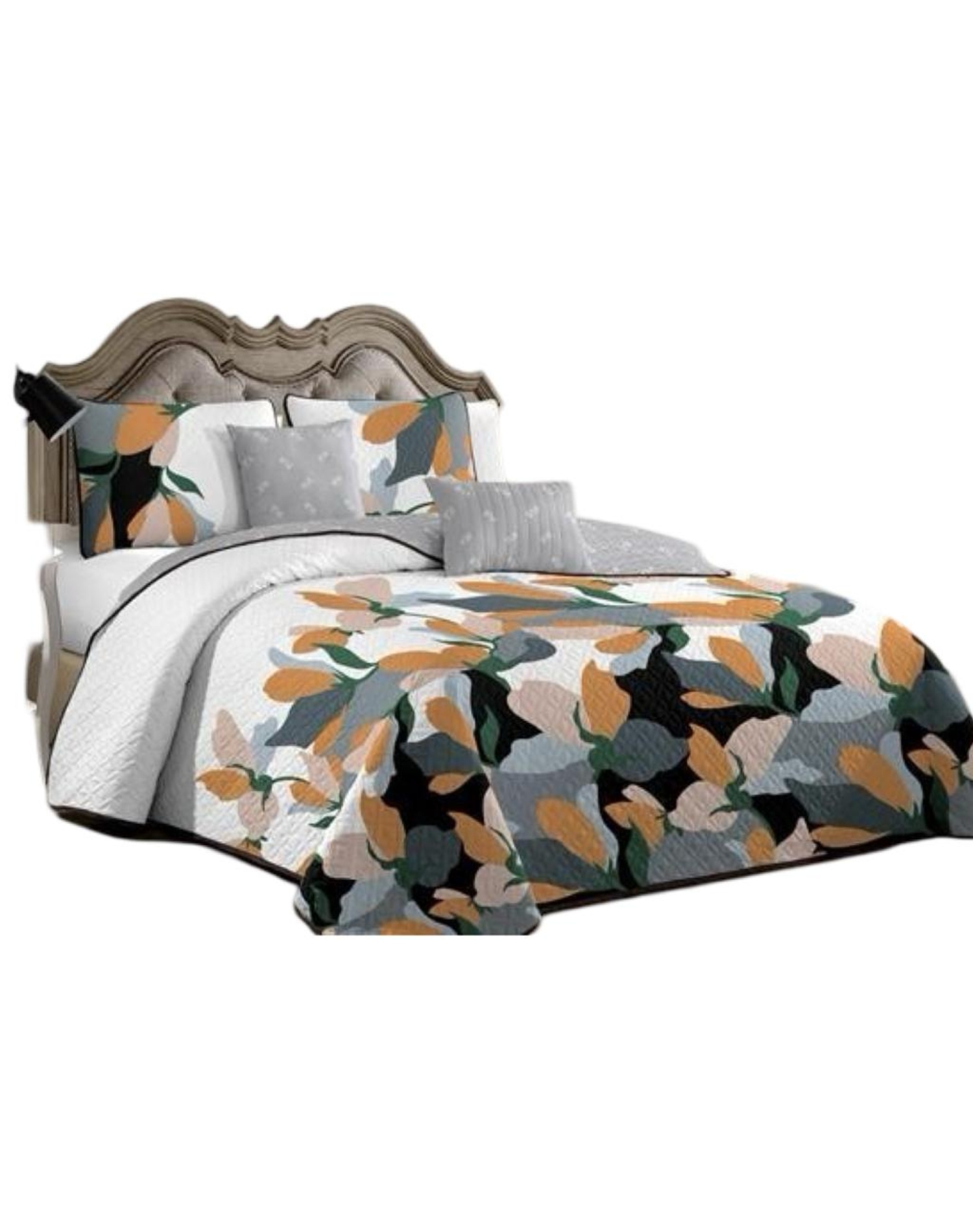 CUBRECAMA MULTICOLOR QUILT 2 PLAZAS+2 FUNDAS VERANO FRESCO 13N16 - 1