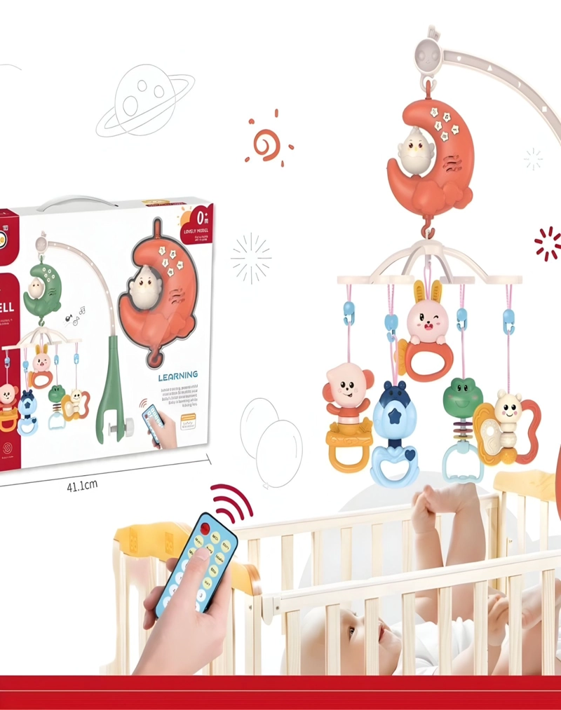 MÓVIL MUSICAL CUNA BEBÉ CON CONTROL 21N6 MULTICOLOR - 4
