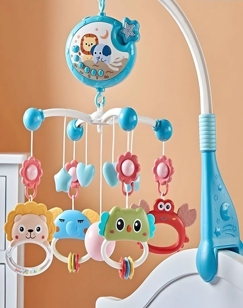 MÓVIL MUSICAL CUNA BEBÉ CON CONTROL Y LUZ 21N7 MULTICOLOR - 3