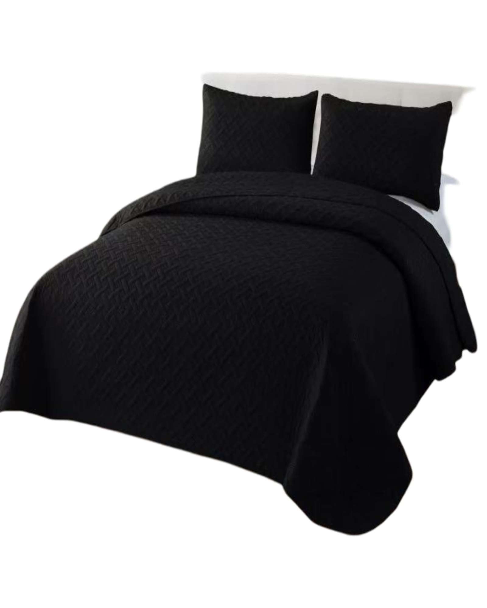 CUBRECAMA COLCHAS QUILT DE VERANO KING NEGRO - 2