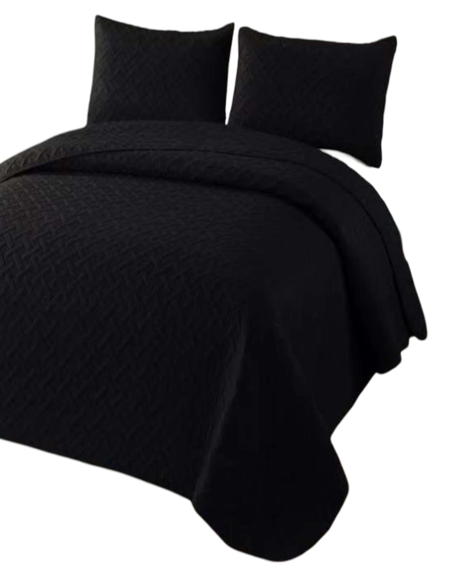 CUBRECAMA COLCHAS QUILT DE VERANO KING NEGRO - 3