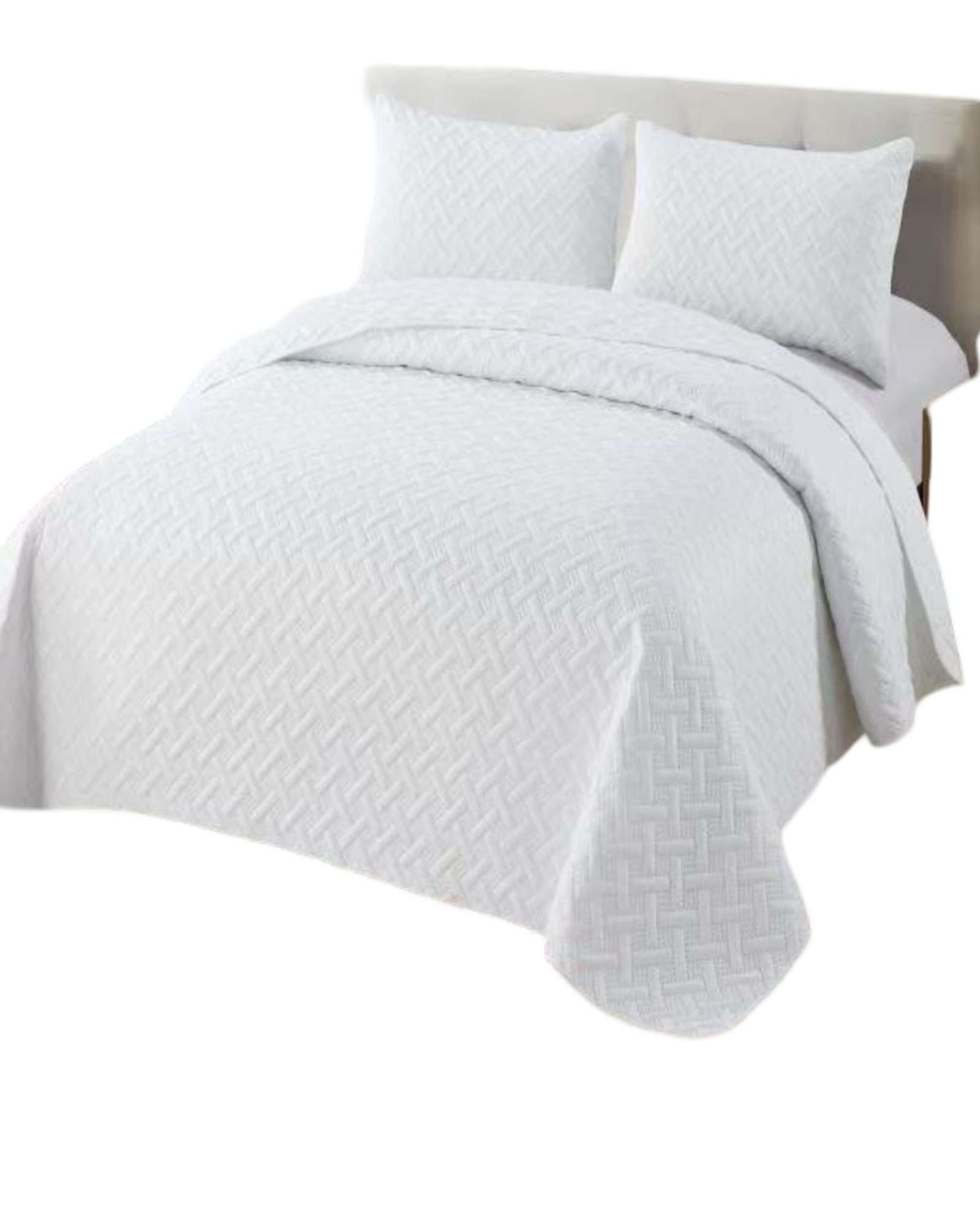CUBRECAMA COLCHAS QUILT DE VERANO KING  BLANCO - 2
