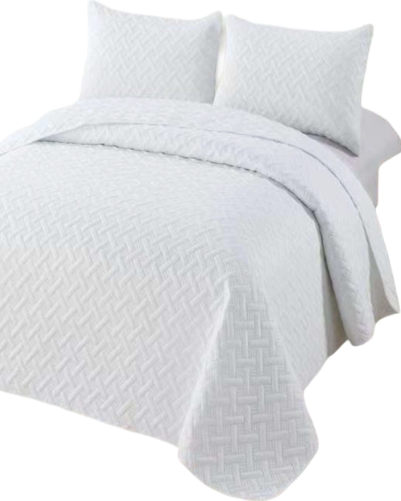 CUBRECAMA COLCHAS QUILT DE VERANO KING  BLANCO - 3