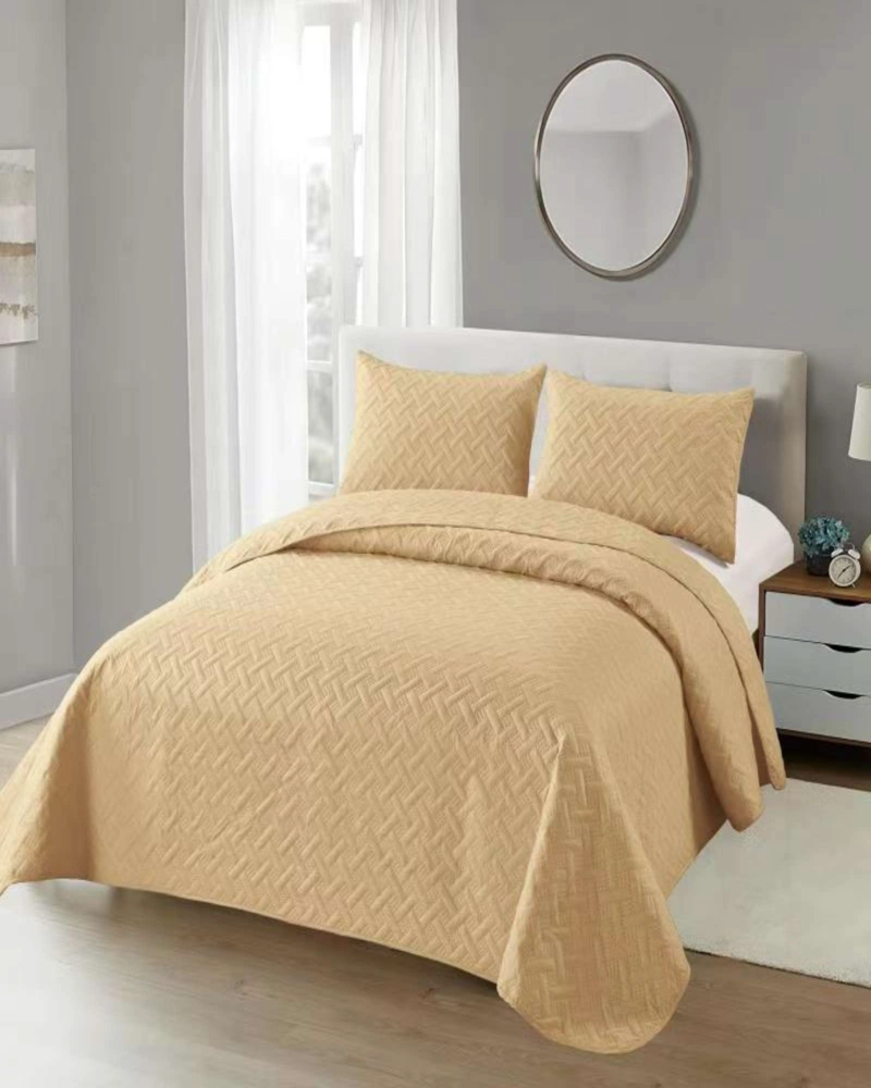 CUBRECAMA COLCHAS QUILT DE VERANO KING BEIGE - 1