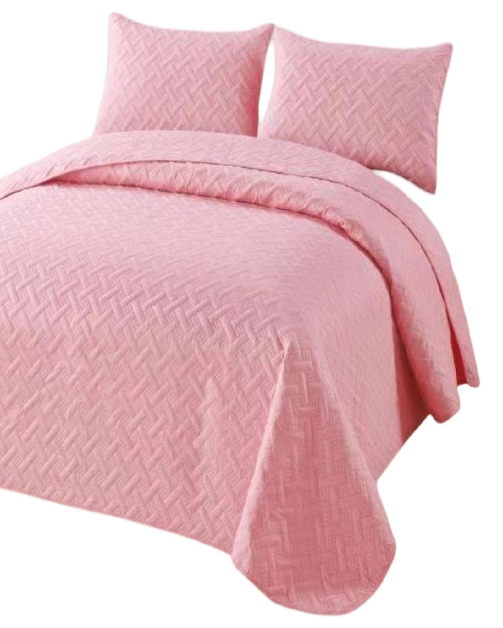 CUBRECAMA COLCHAS QUILT DE VERANO KING ROSADO - 3