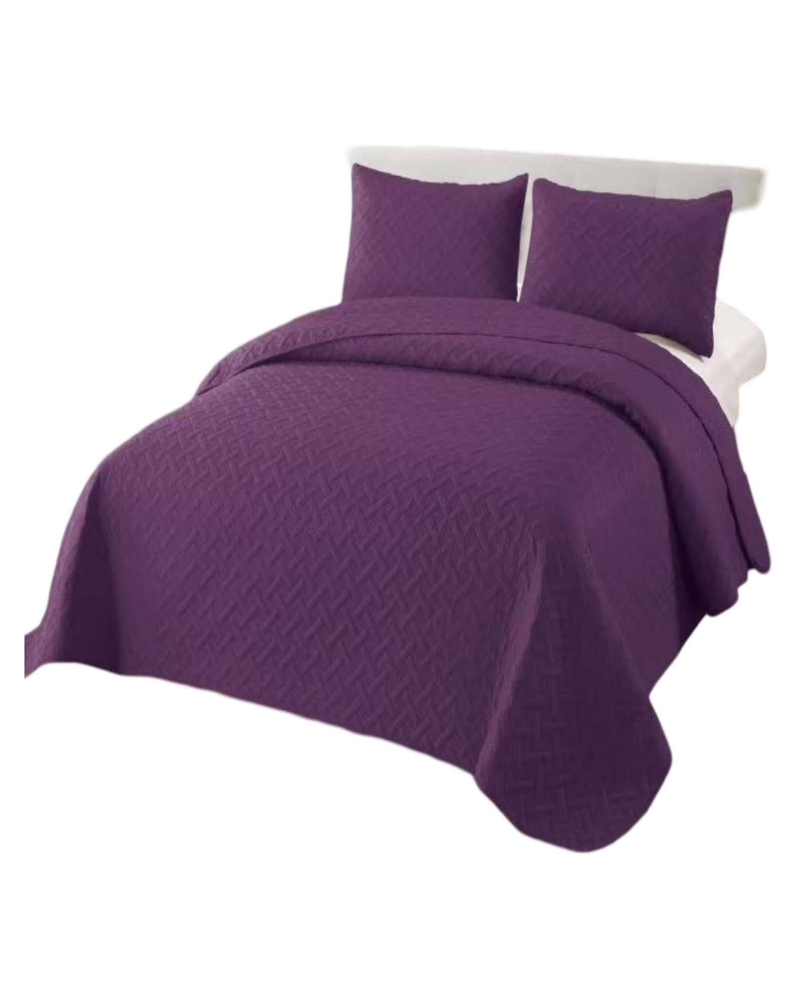 CUBRECAMA COLCHAS QUILT DE VERANO  KING MORADO - 2